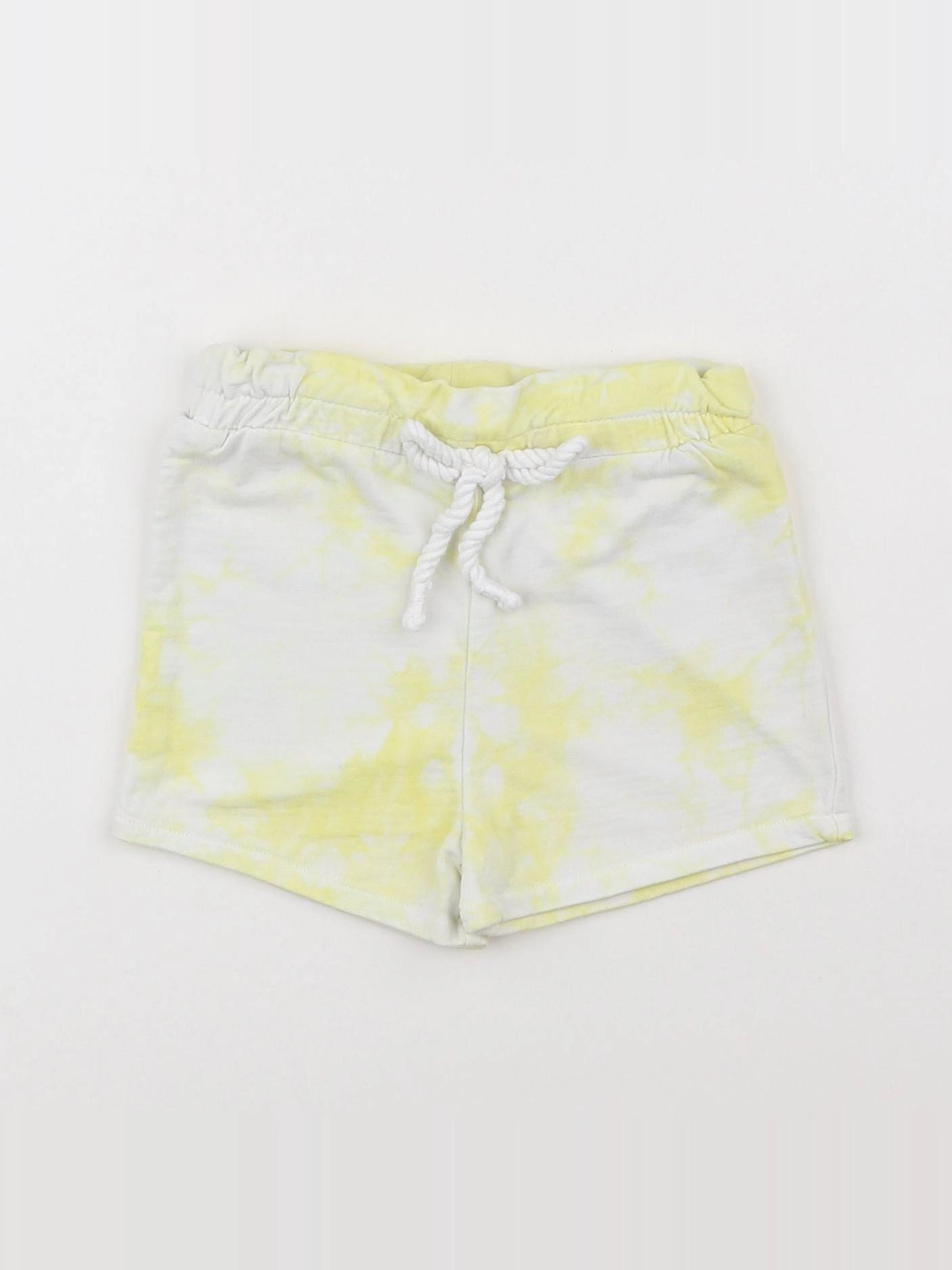 Vertbaudet - short blanc, jaune - 12 mois