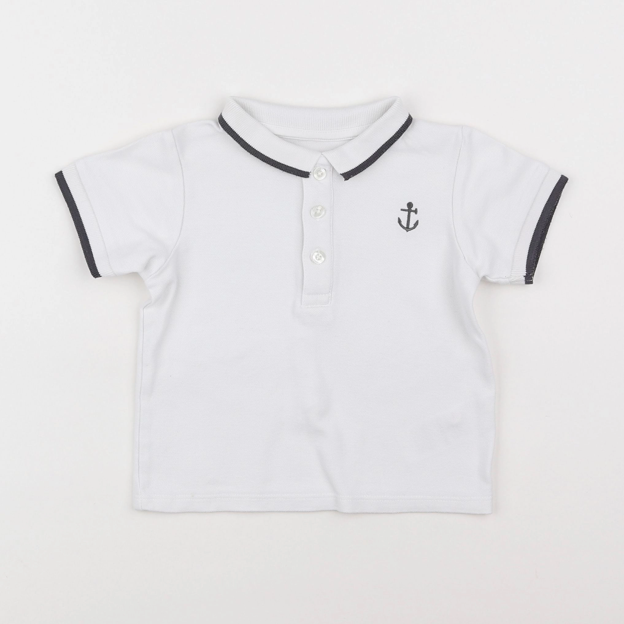 Vertbaudet - polo blanc - 2 ans