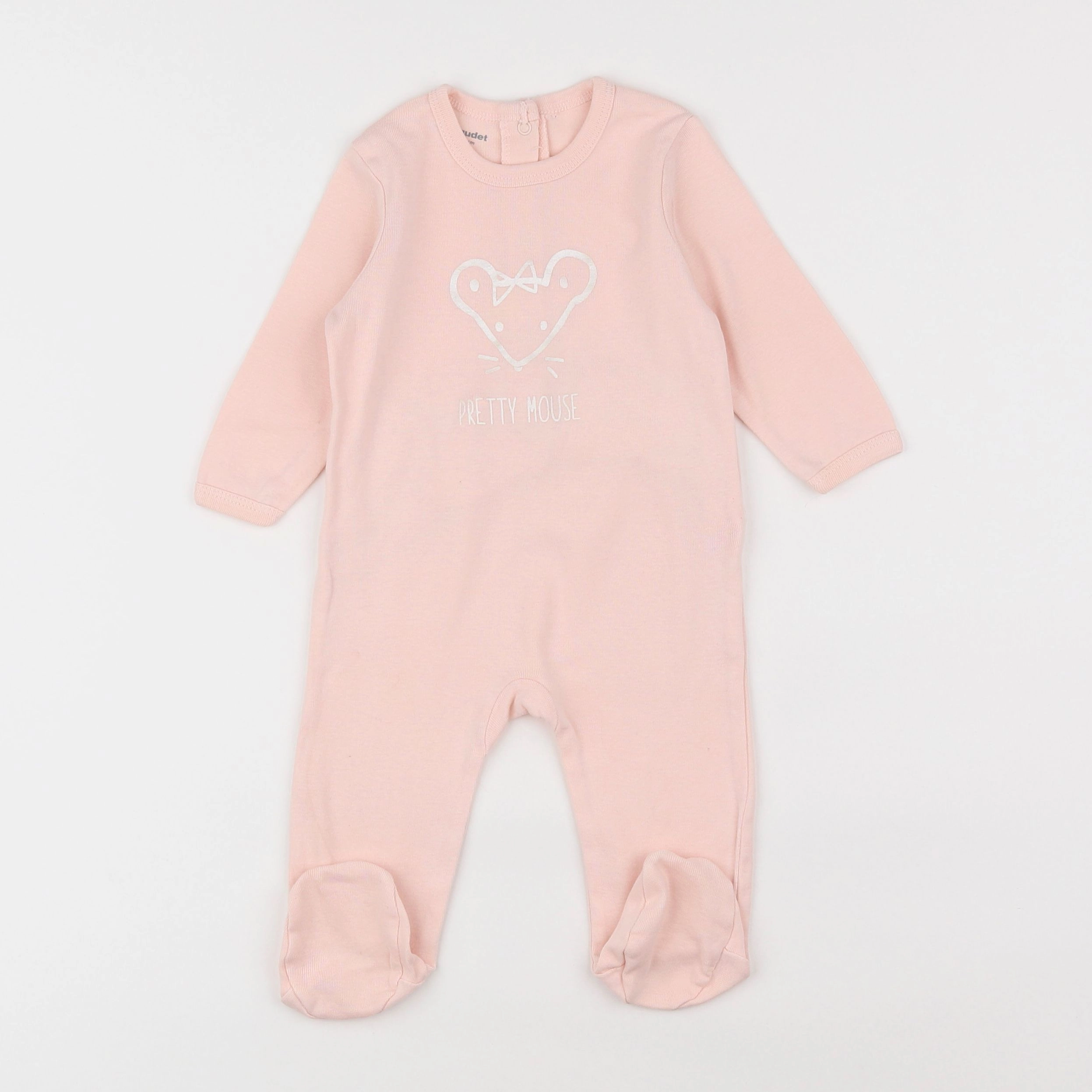 Vertbaudet - pyjama coton rose - 6 mois