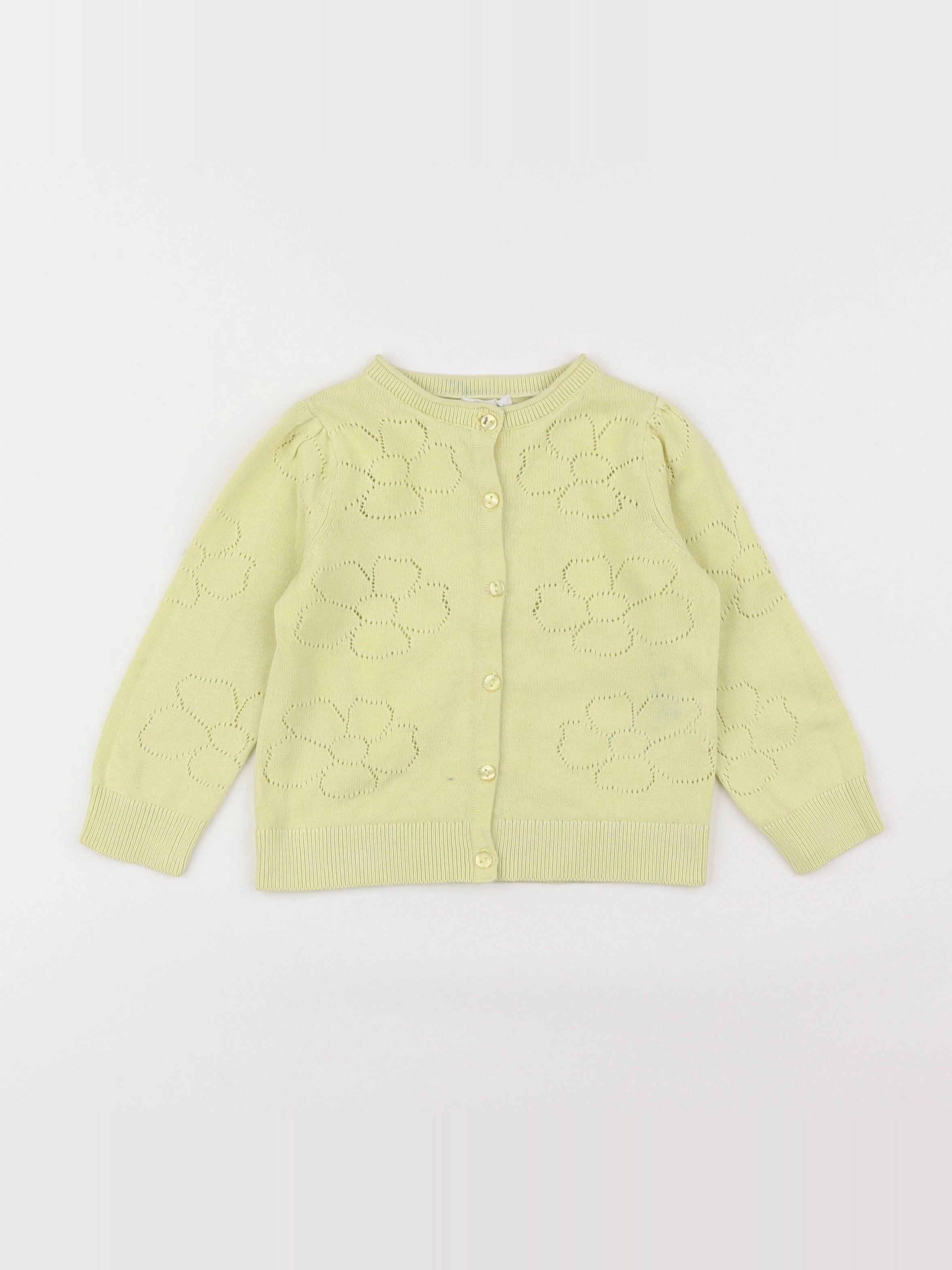 Vertbaudet - gilet jaune - 2 ans