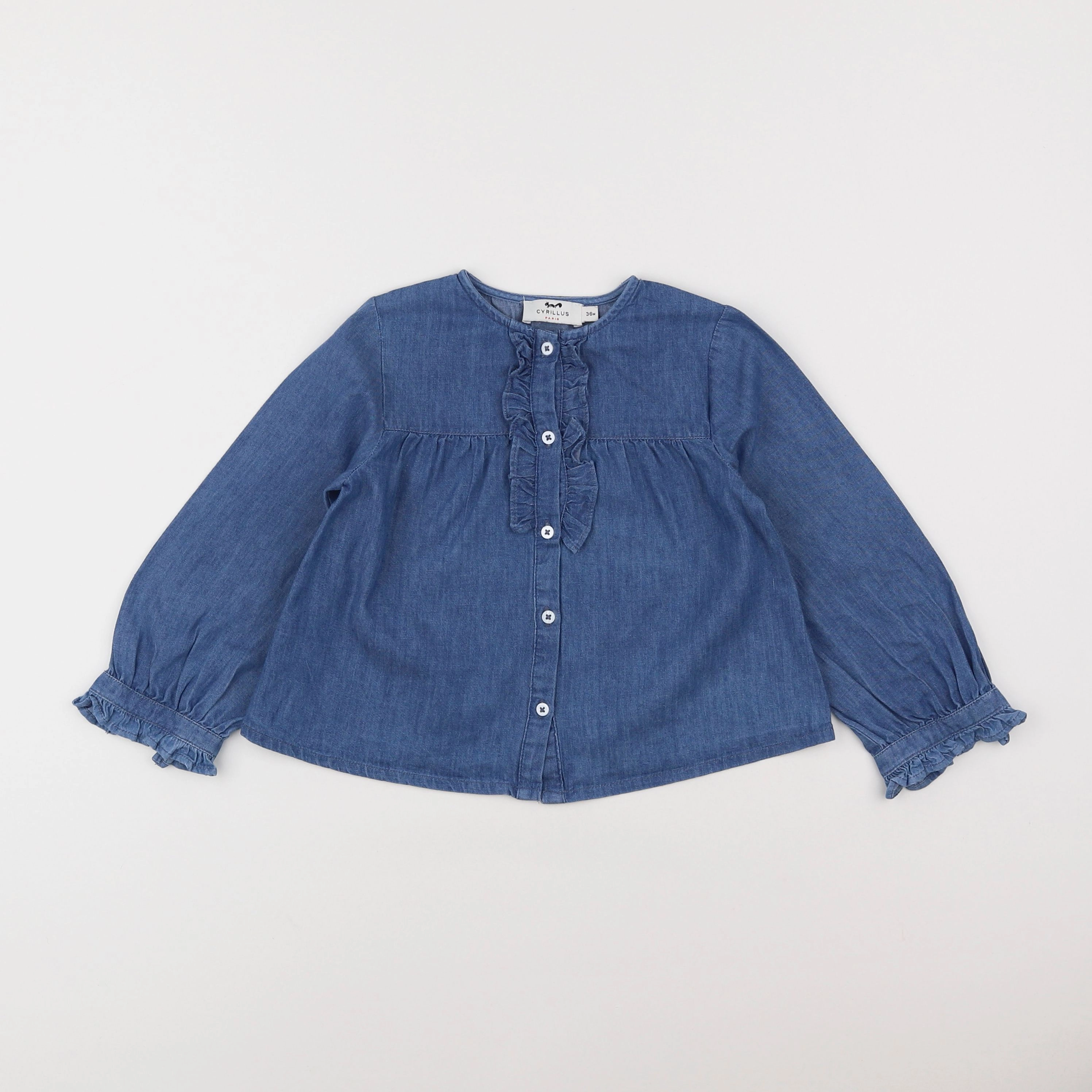 Cyrillus - blouse bleu - 3 ans