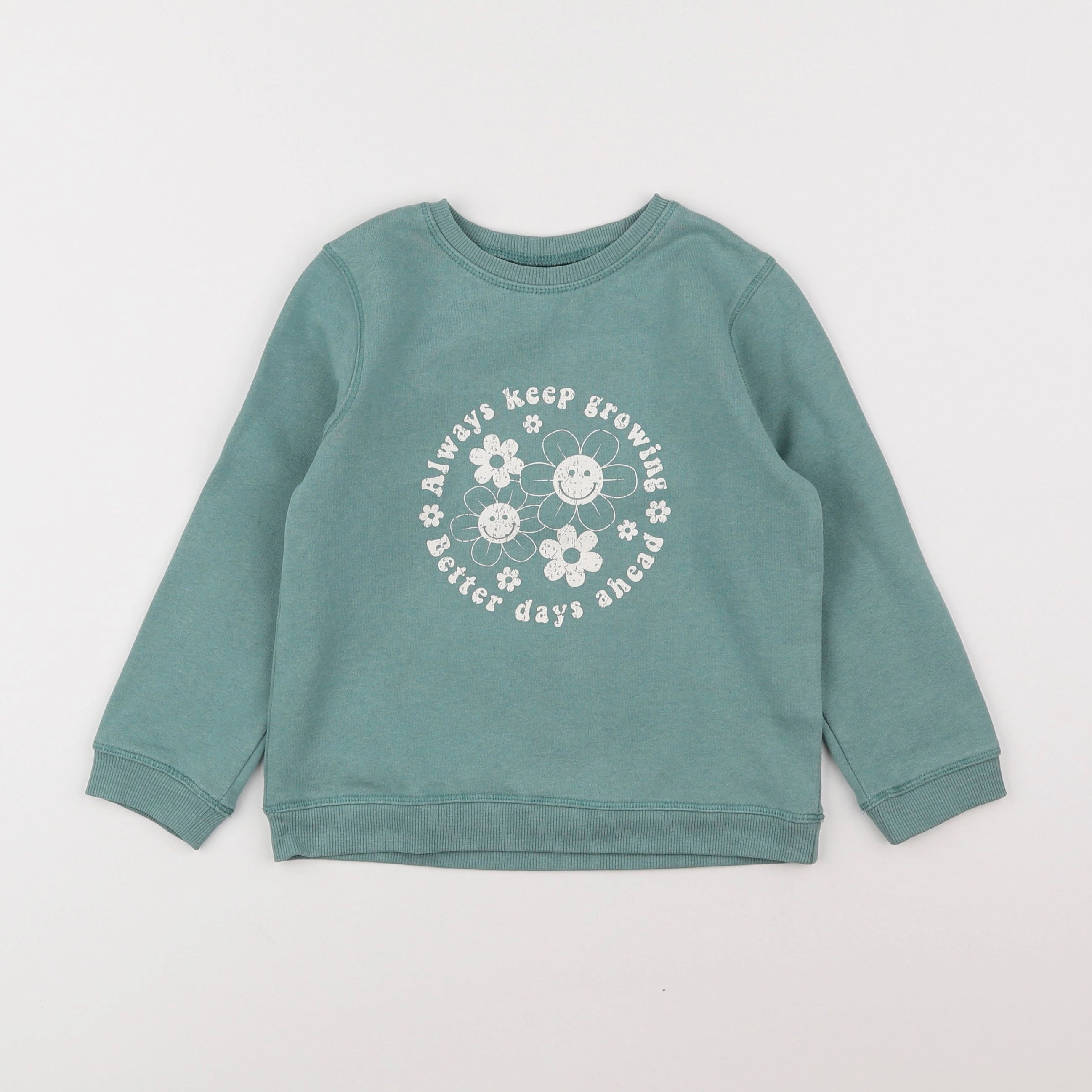 Vertbaudet - sweat vert - 5 ans