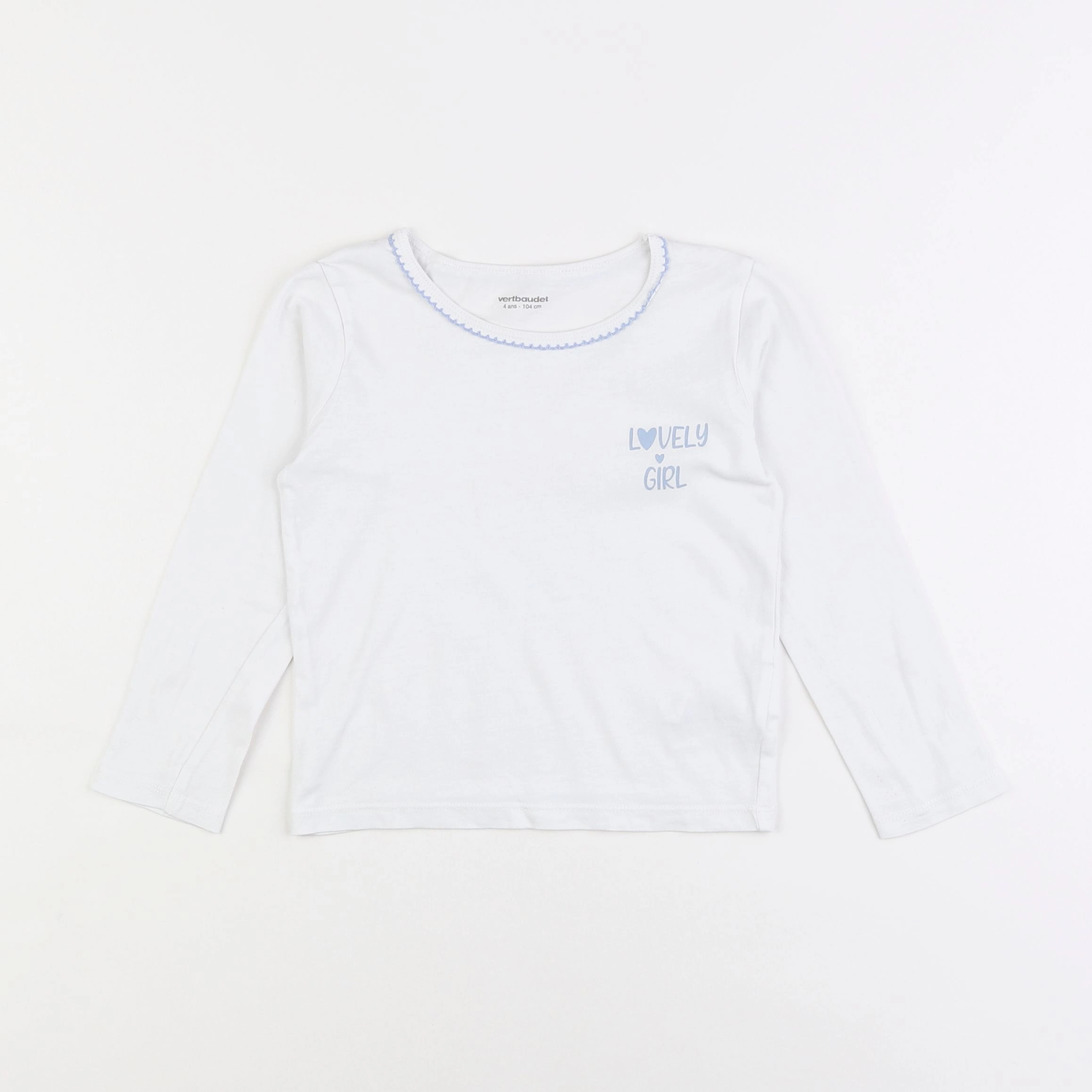 Vertbaudet - maillot de corps blanc - 4 ans