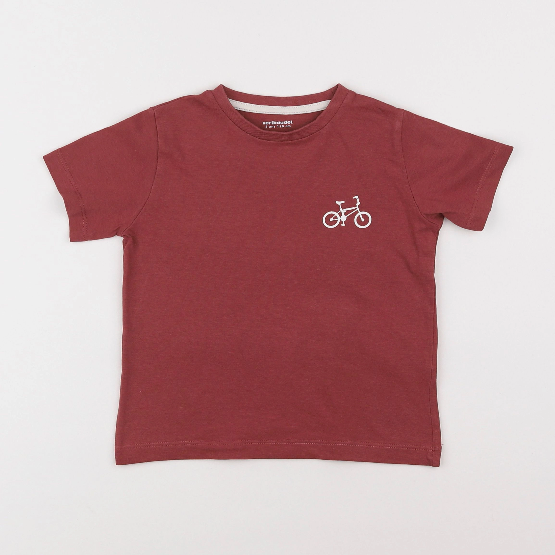 Vertbaudet - tee-shirt rouge - 5 ans