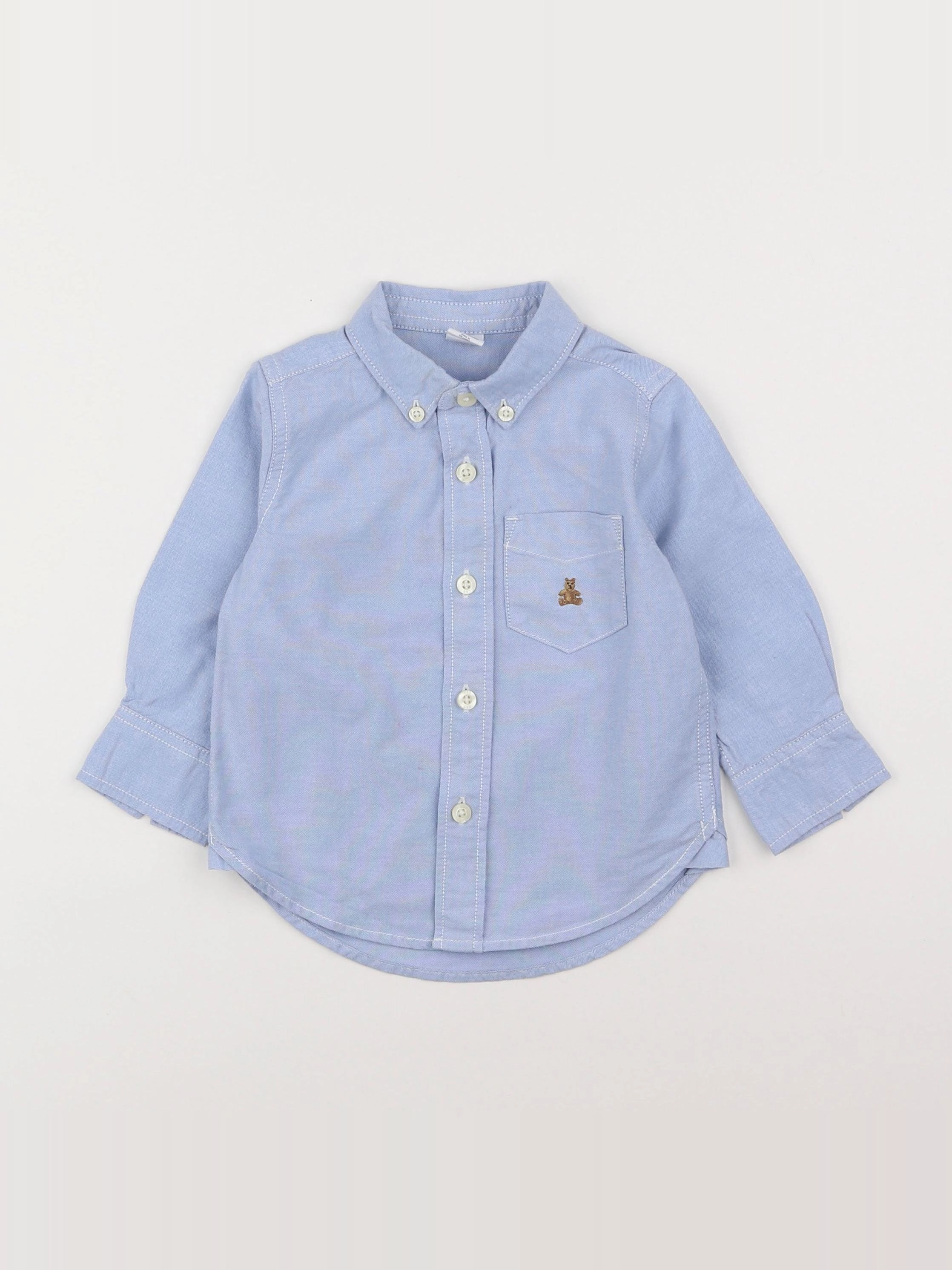 GAP - tee-shirt blanc, bleu - 12/18 mois