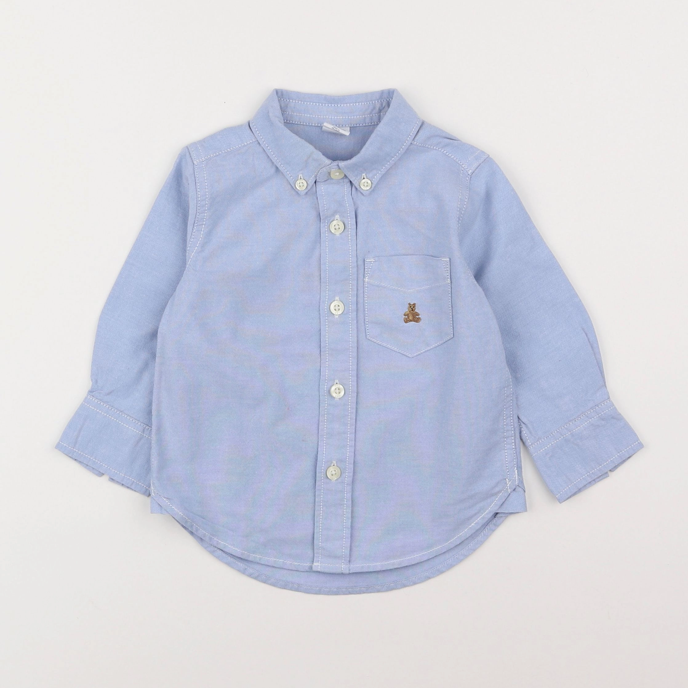 GAP - tee-shirt blanc, bleu - 12/18 mois