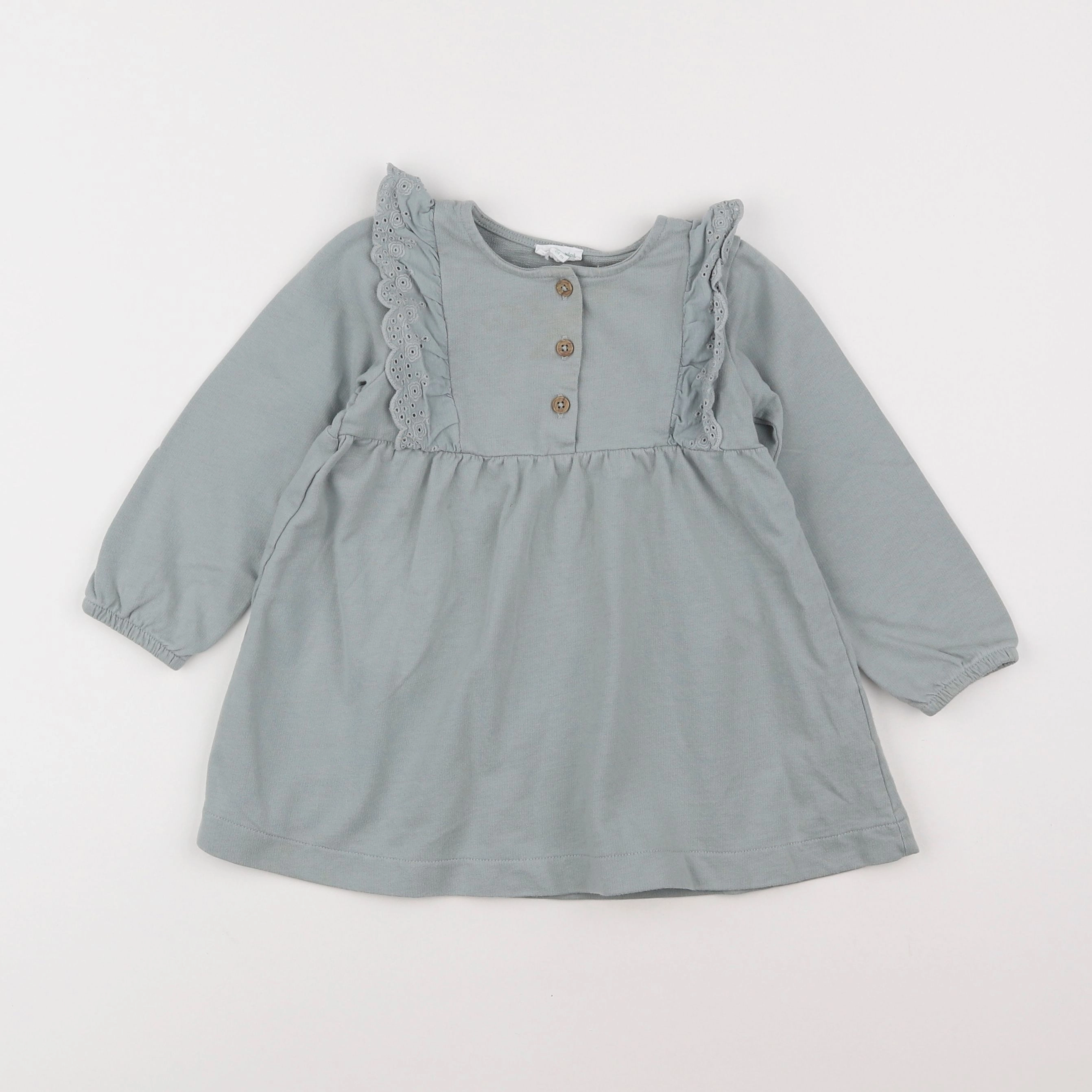 Vertbaudet - robe vert - 2 ans