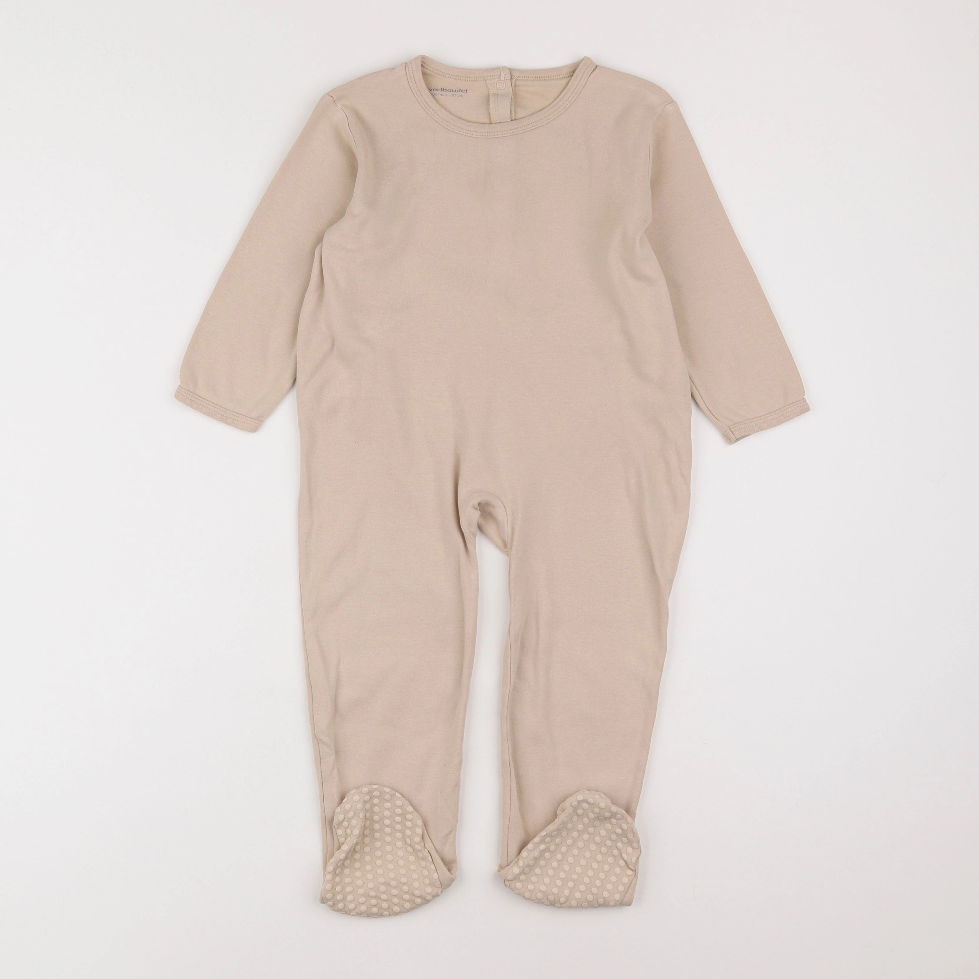 Vertbaudet - pyjama coton beige - 3 ans