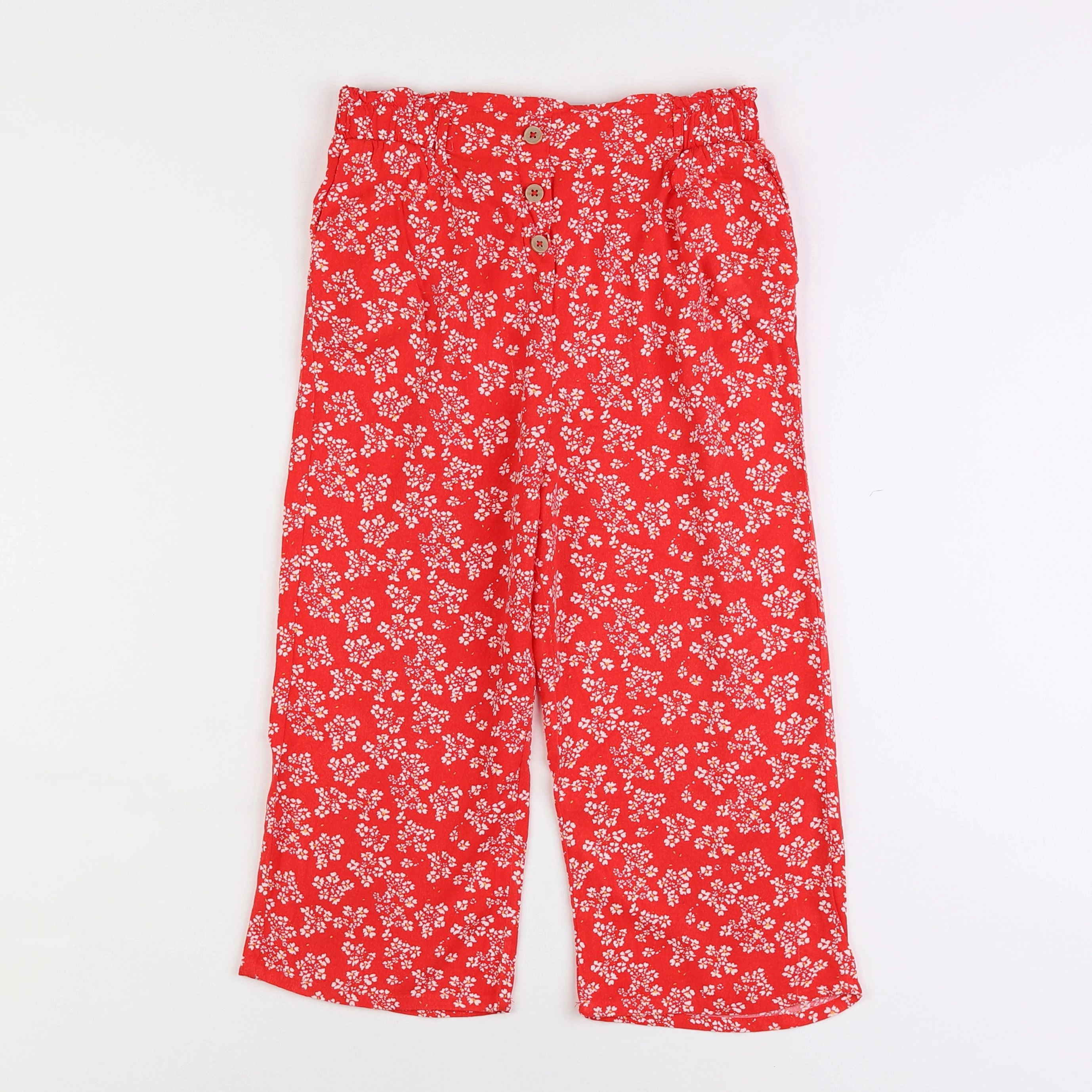 Vertbaudet - pantalon rouge - 10 ans