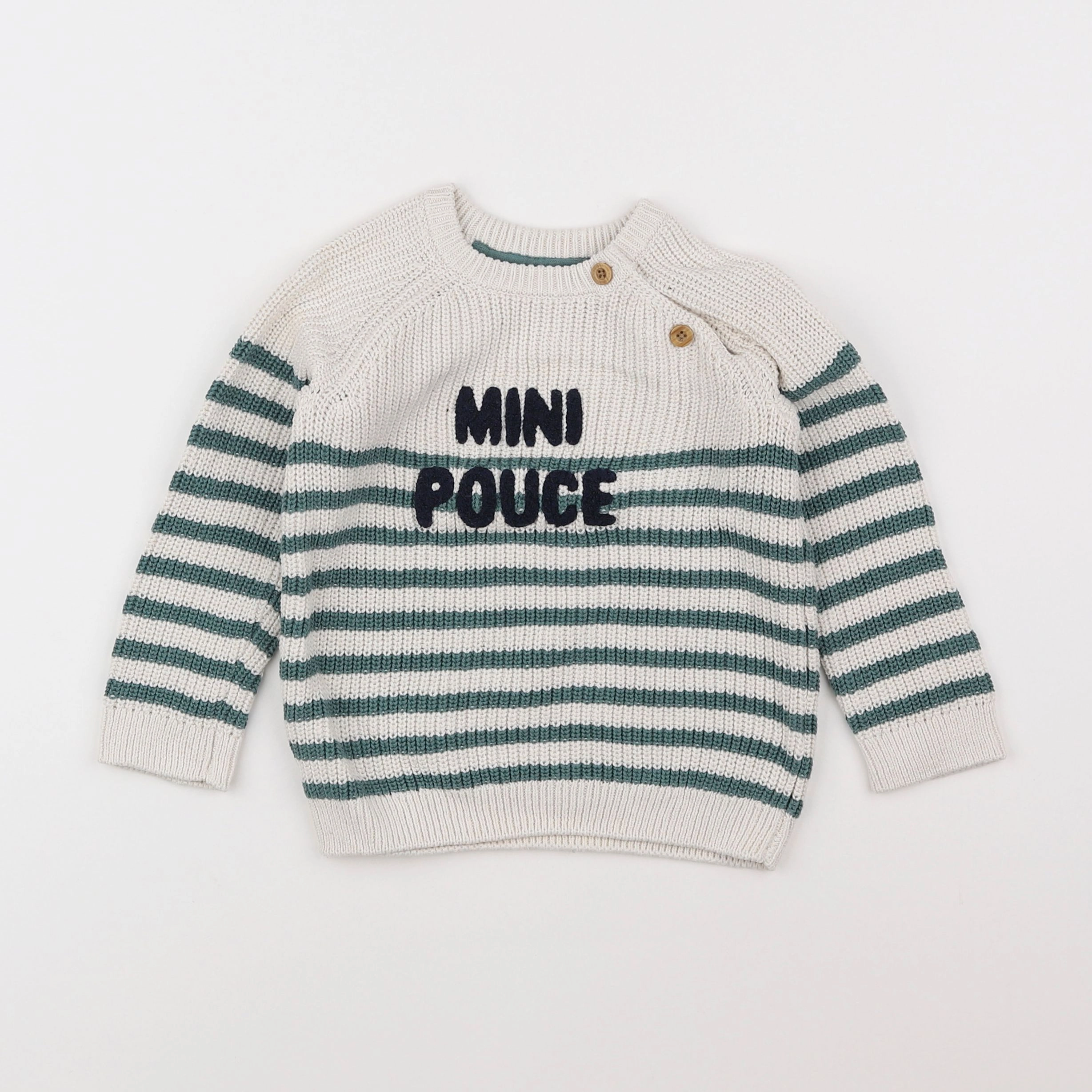 Tape à l'oeil - pull beige, vert - 2 ans