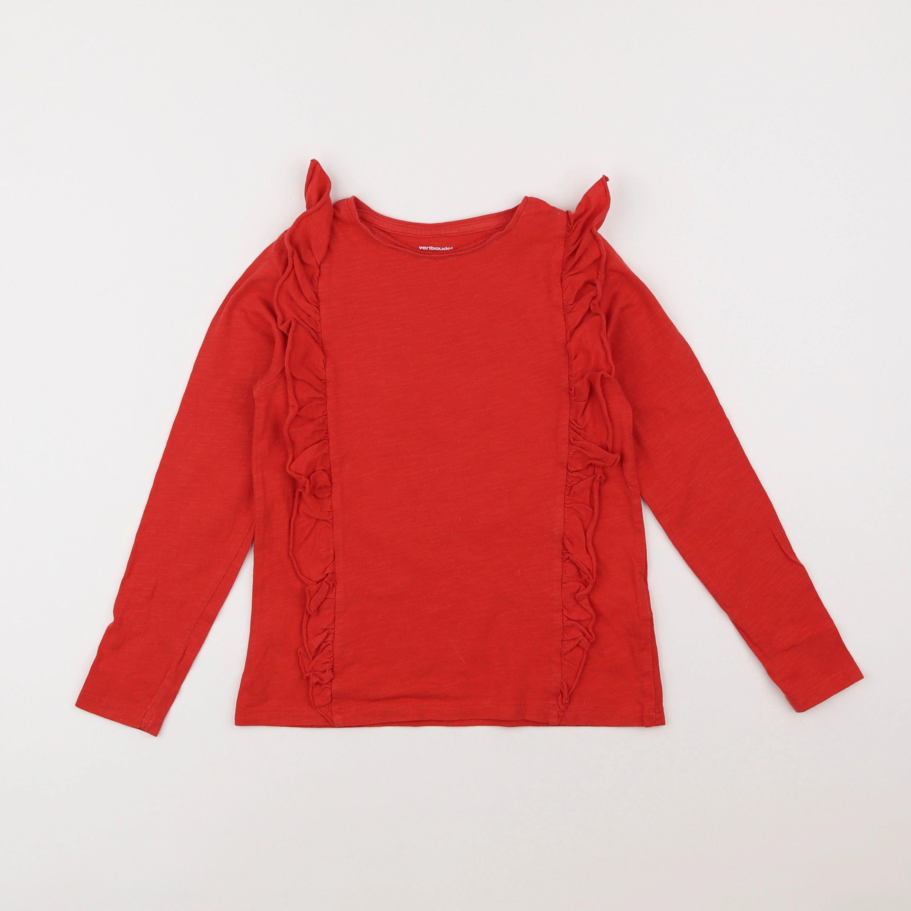 Vertbaudet - tee-shirt rouge - 8 ans