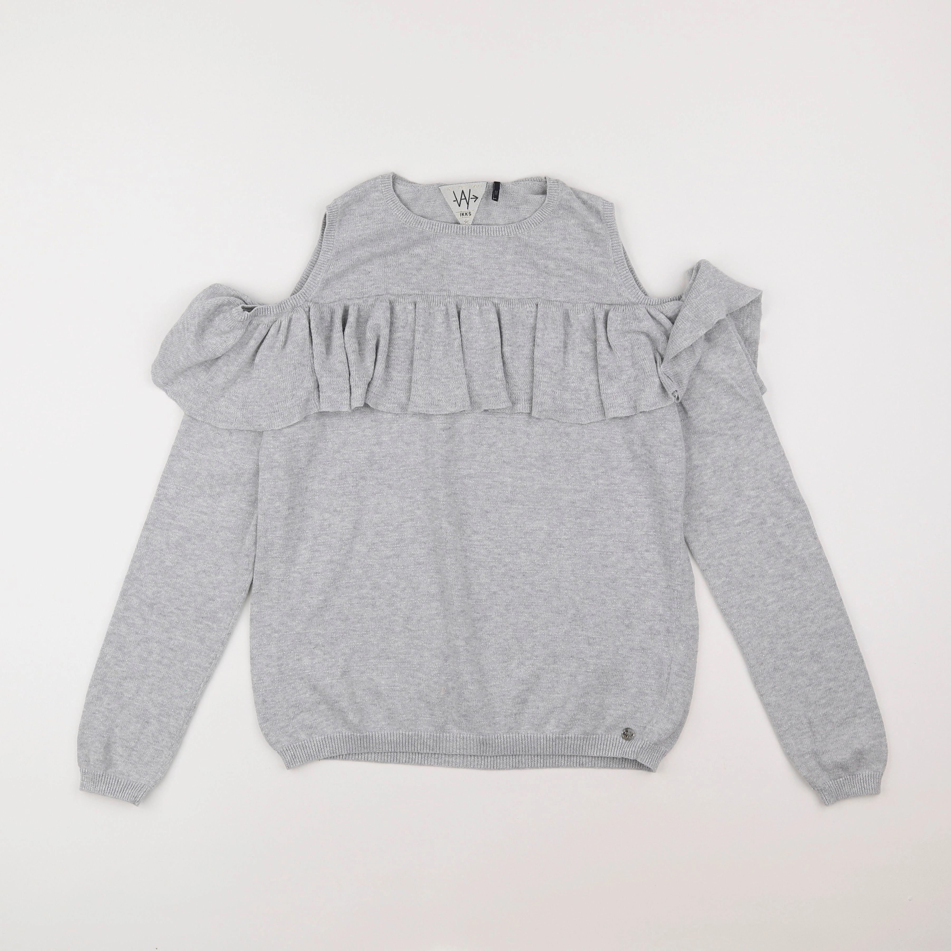 IKKS - pull gris, argent - 16 ans