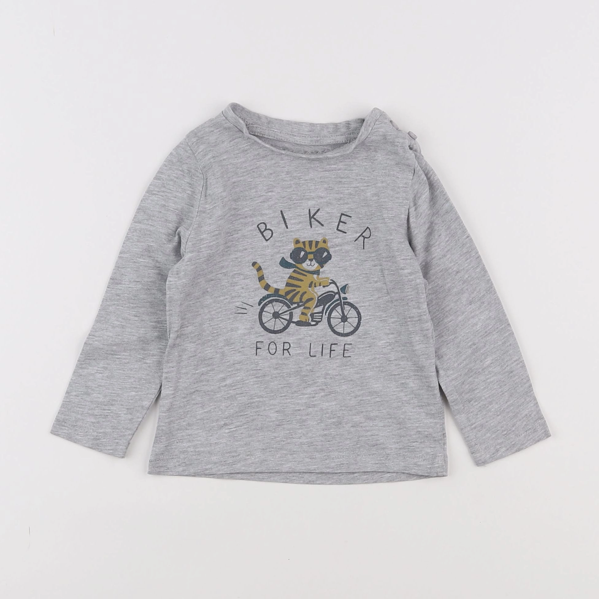 Vertbaudet - tee-shirt gris - 12 mois