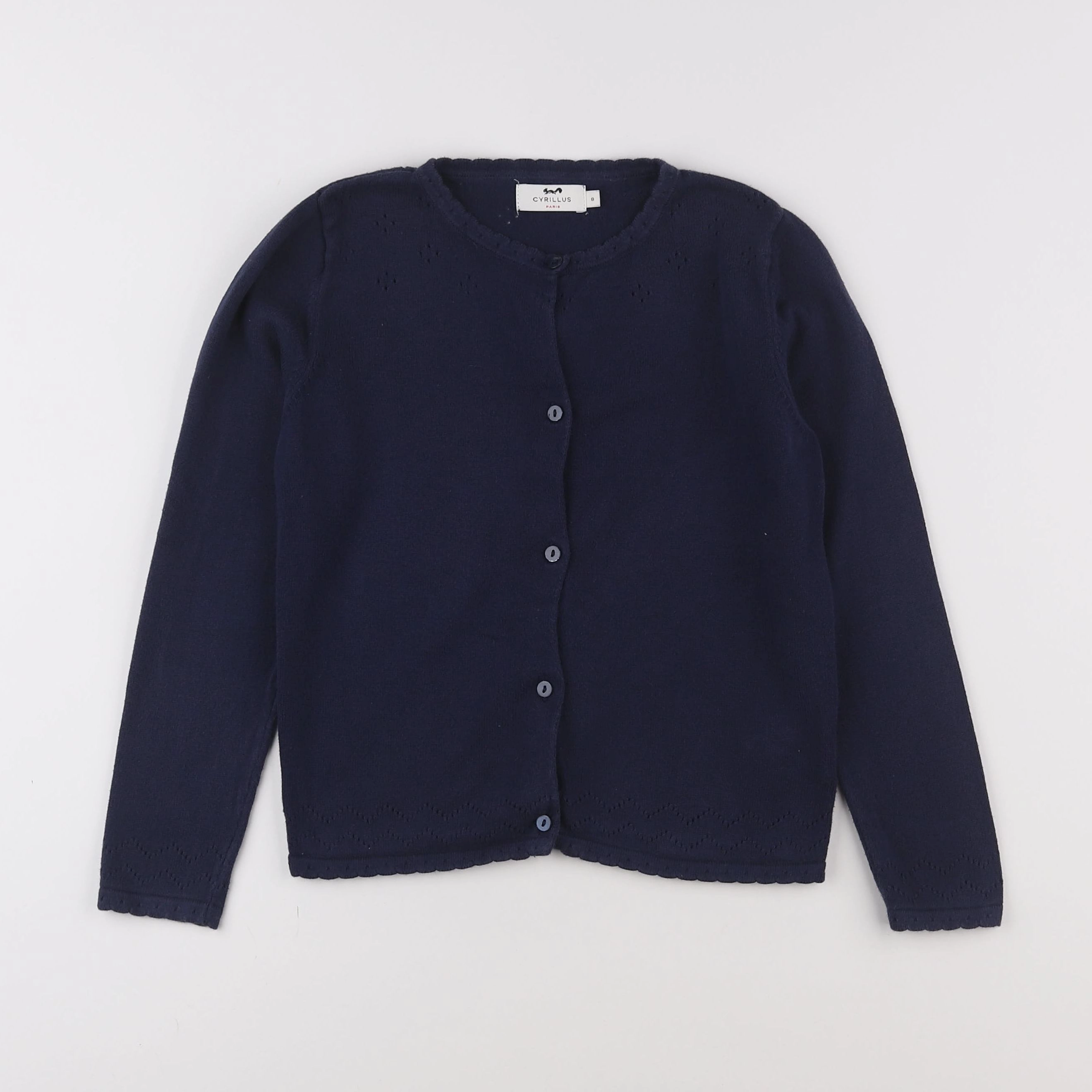 Cyrillus - gilet bleu - 8 ans