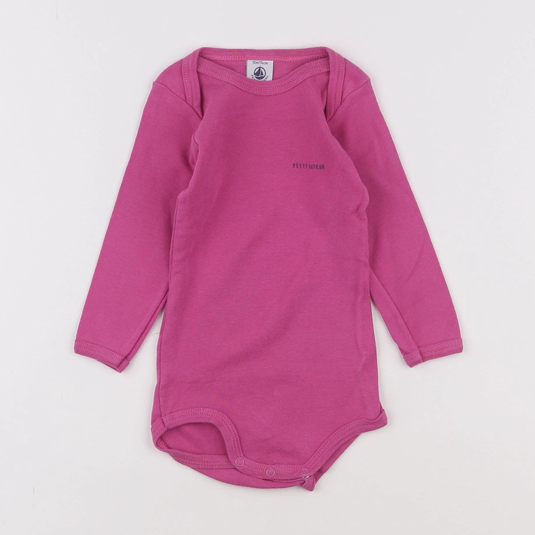 Petit Bateau - body rose - 12 mois