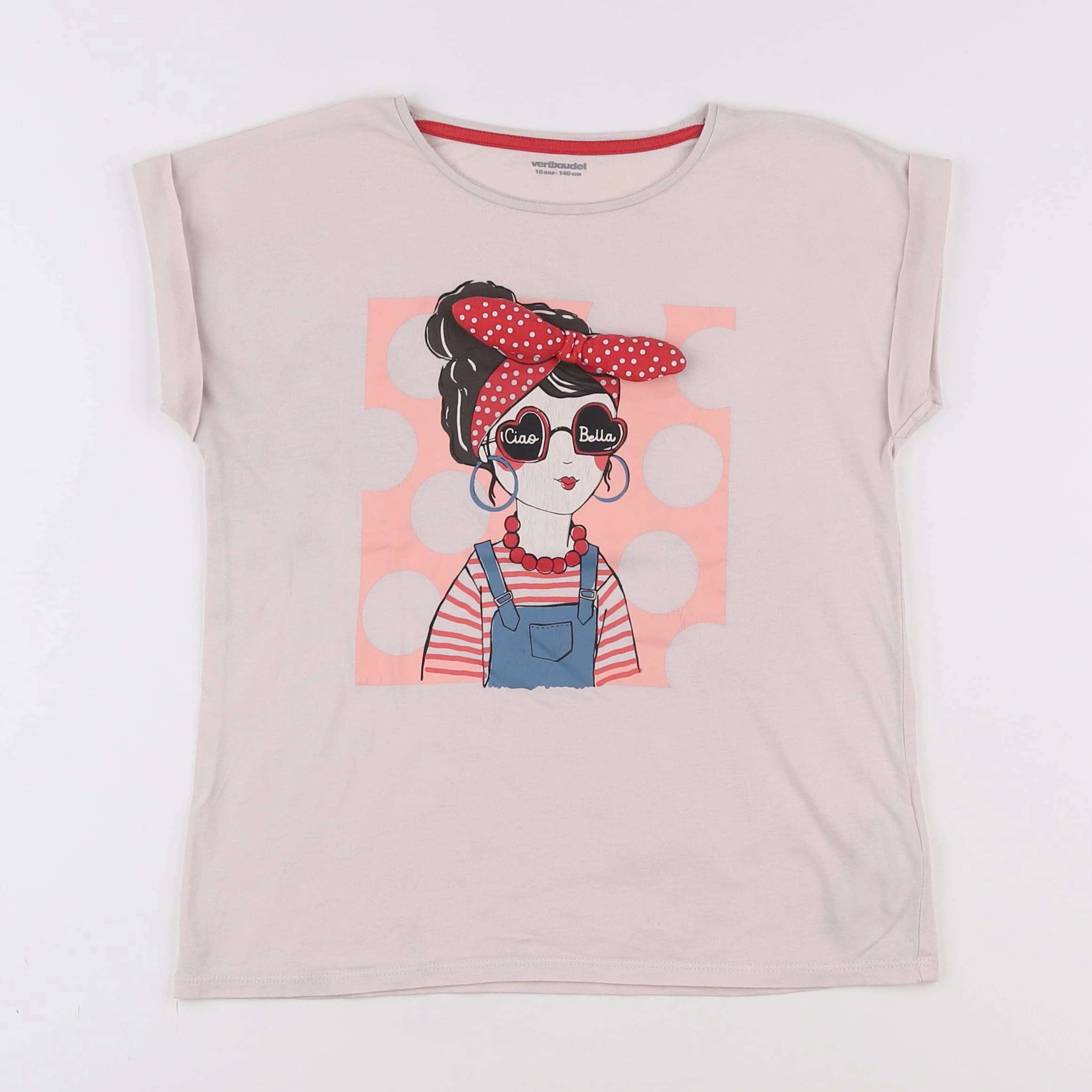 Vertbaudet - tee-shirt multicolore - 10 ans