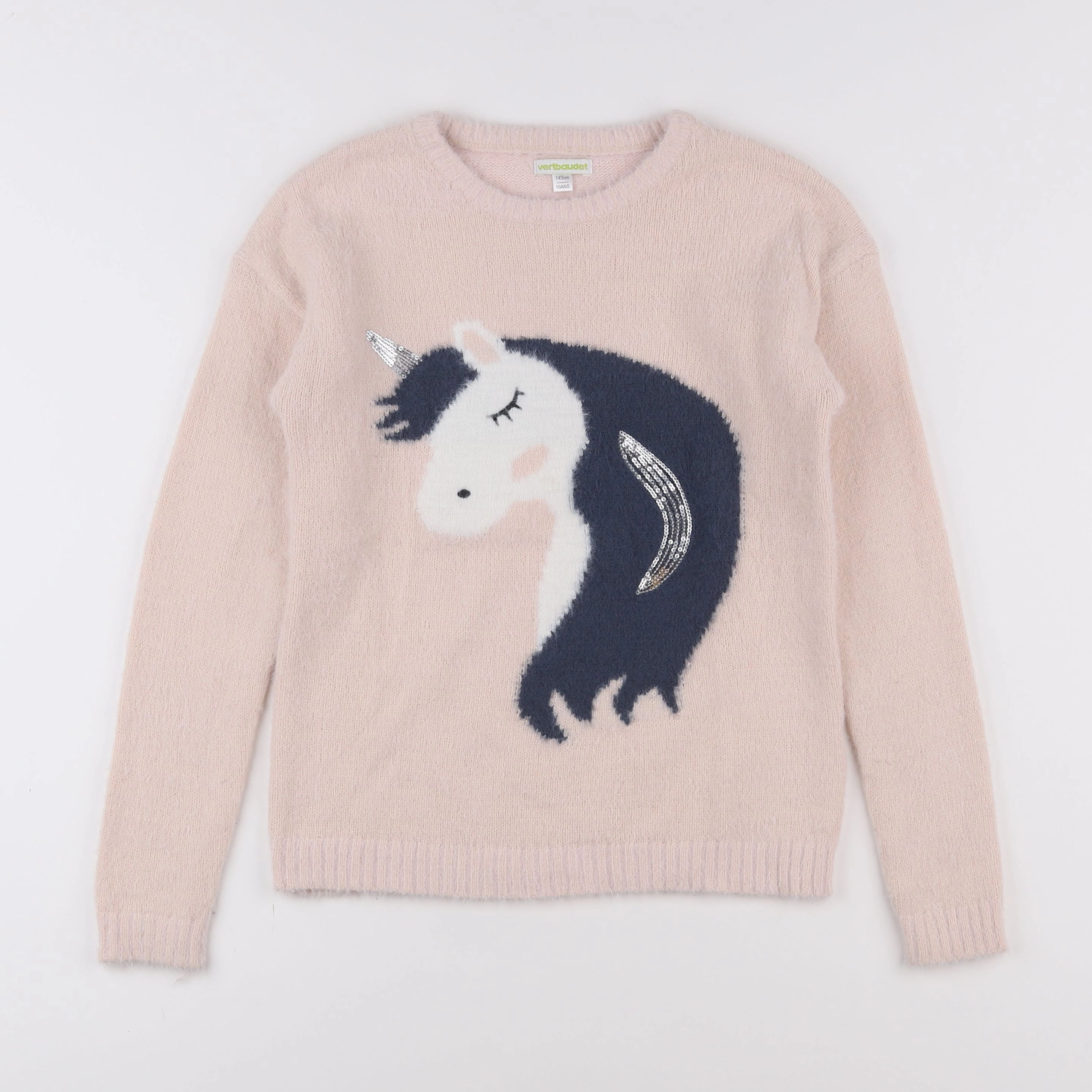 Vertbaudet - pull rose - 10 ans