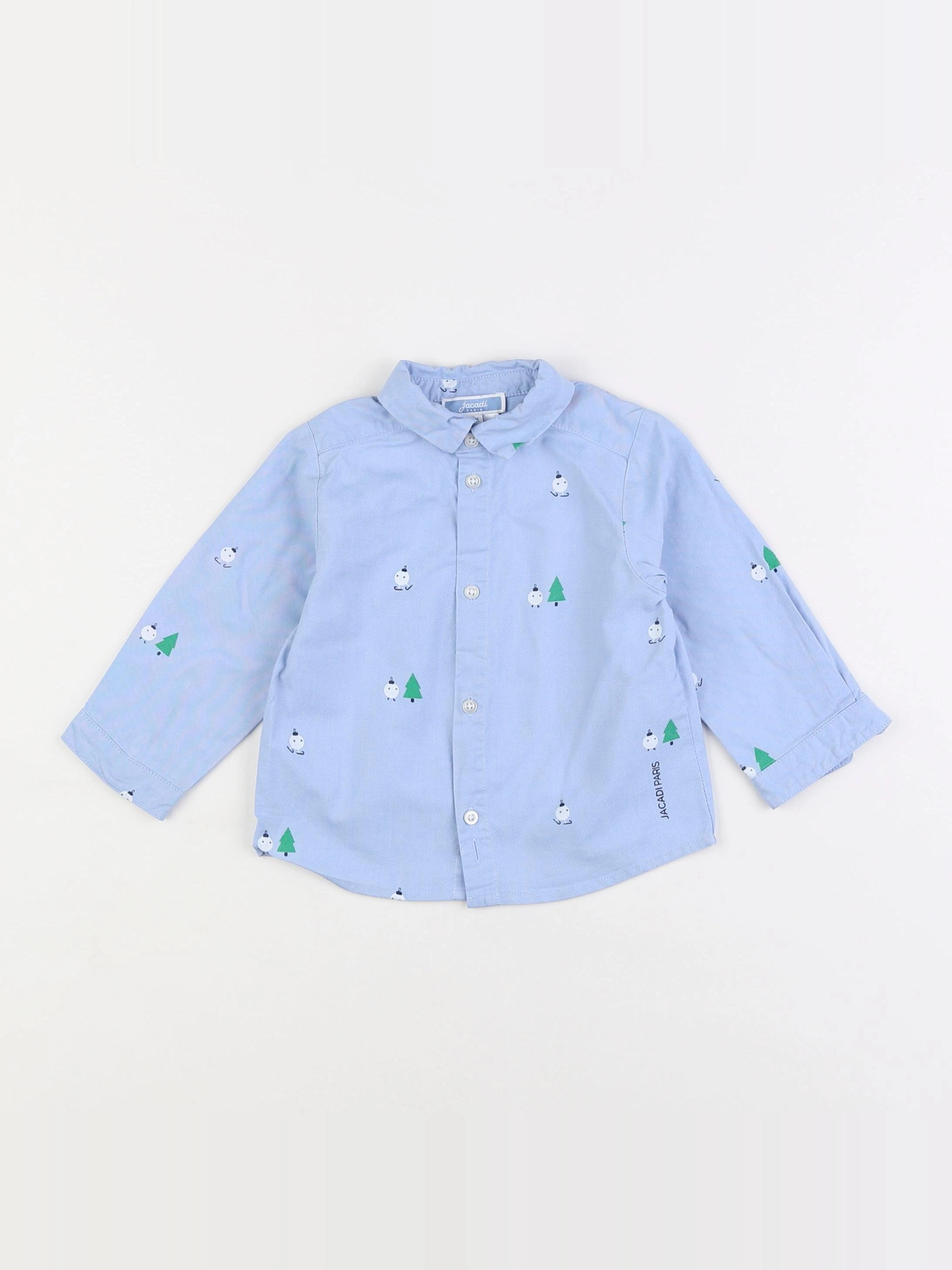 Jacadi - chemise bleu - 12 mois