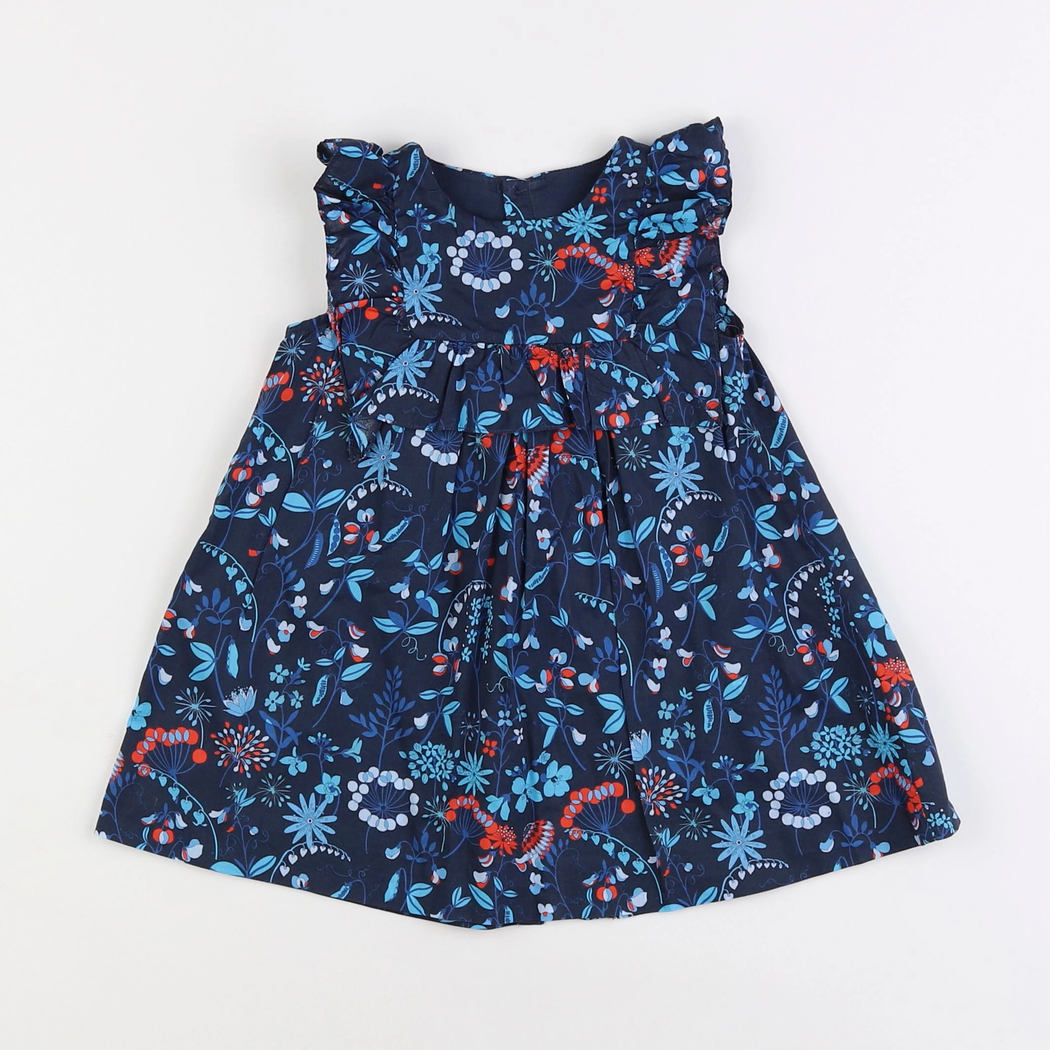 Jacadi - robe liberty bleu - 18 mois