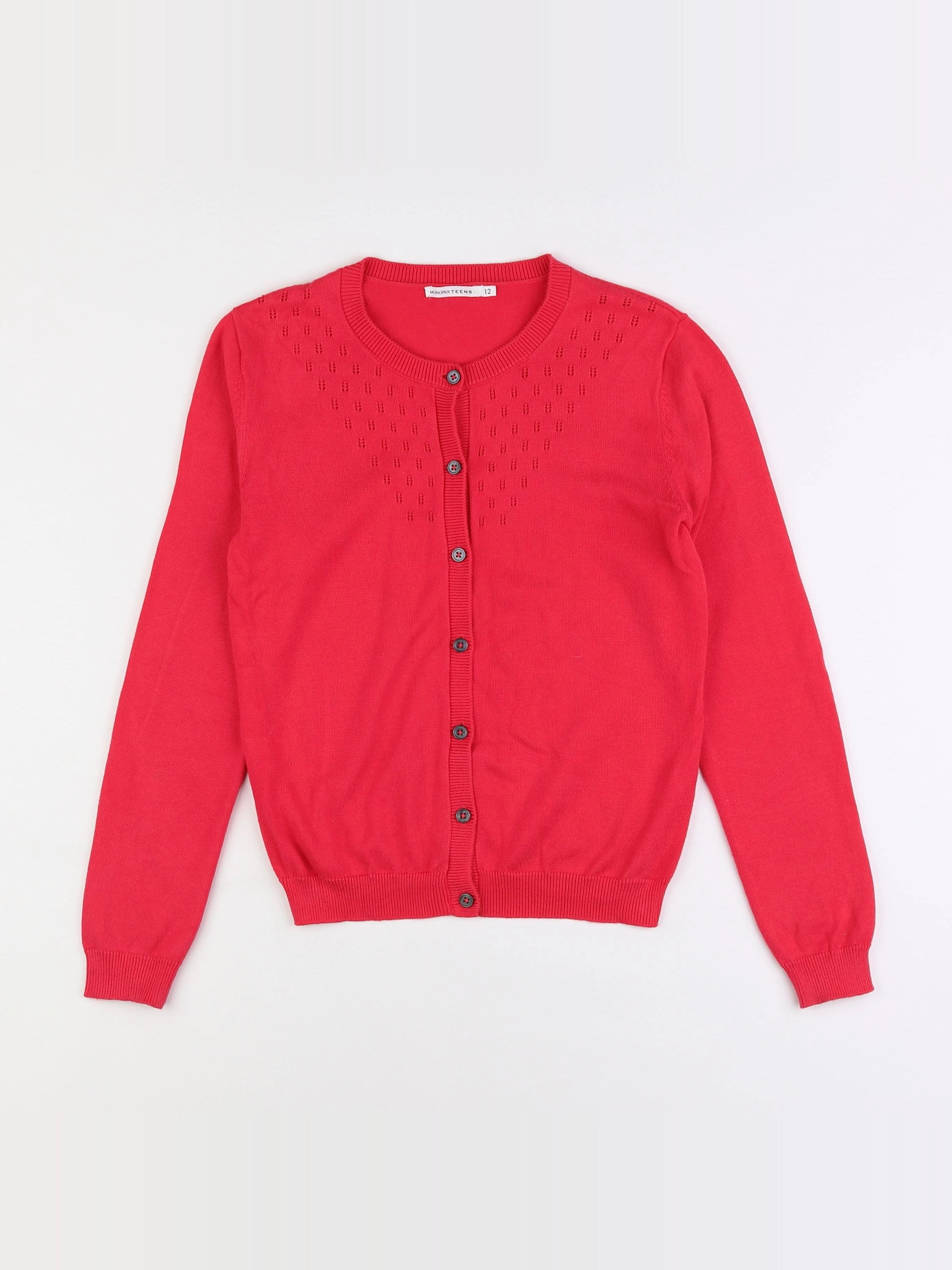 Monoprix - gilet rose - 12 ans