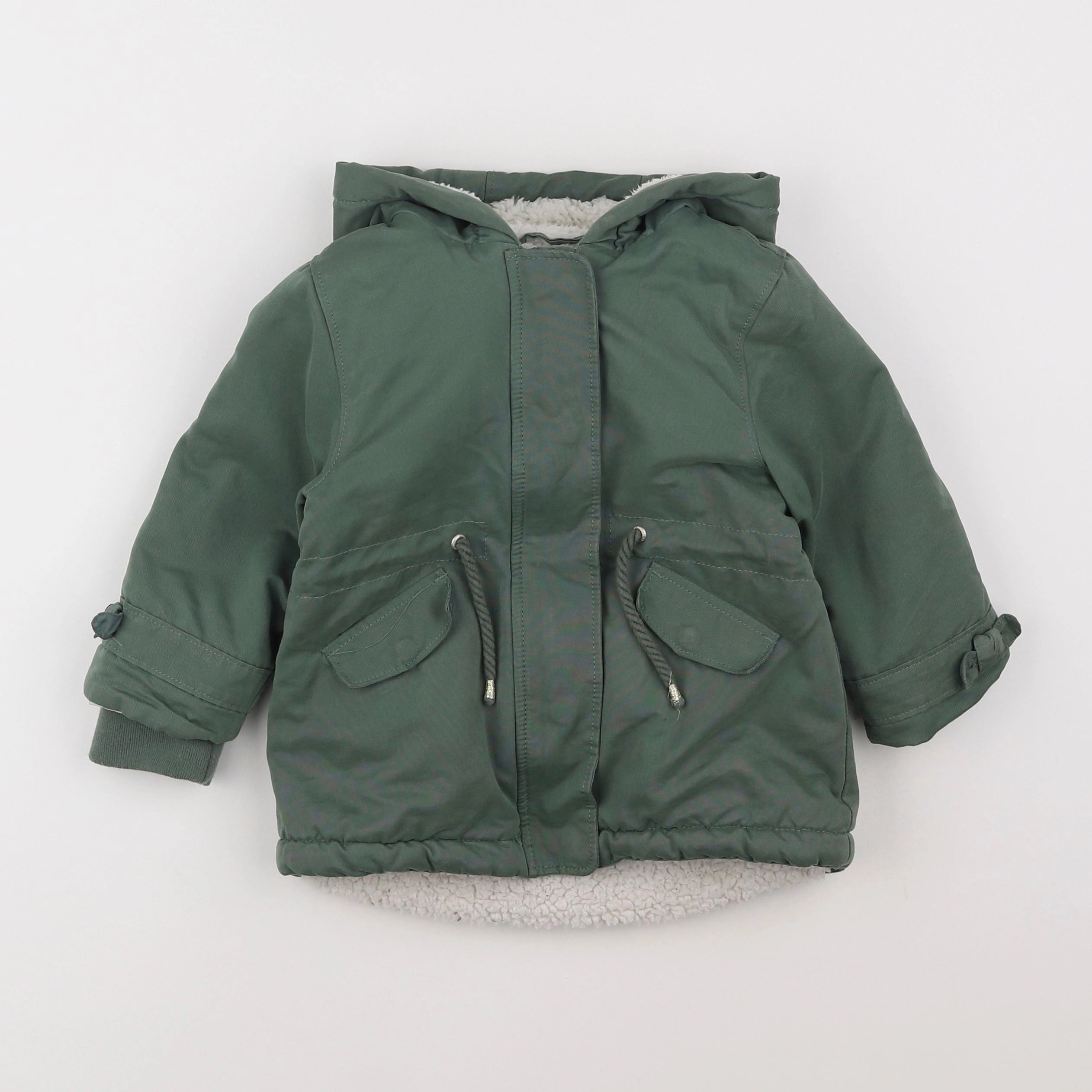 Vertbaudet - parka vert - 2 ans