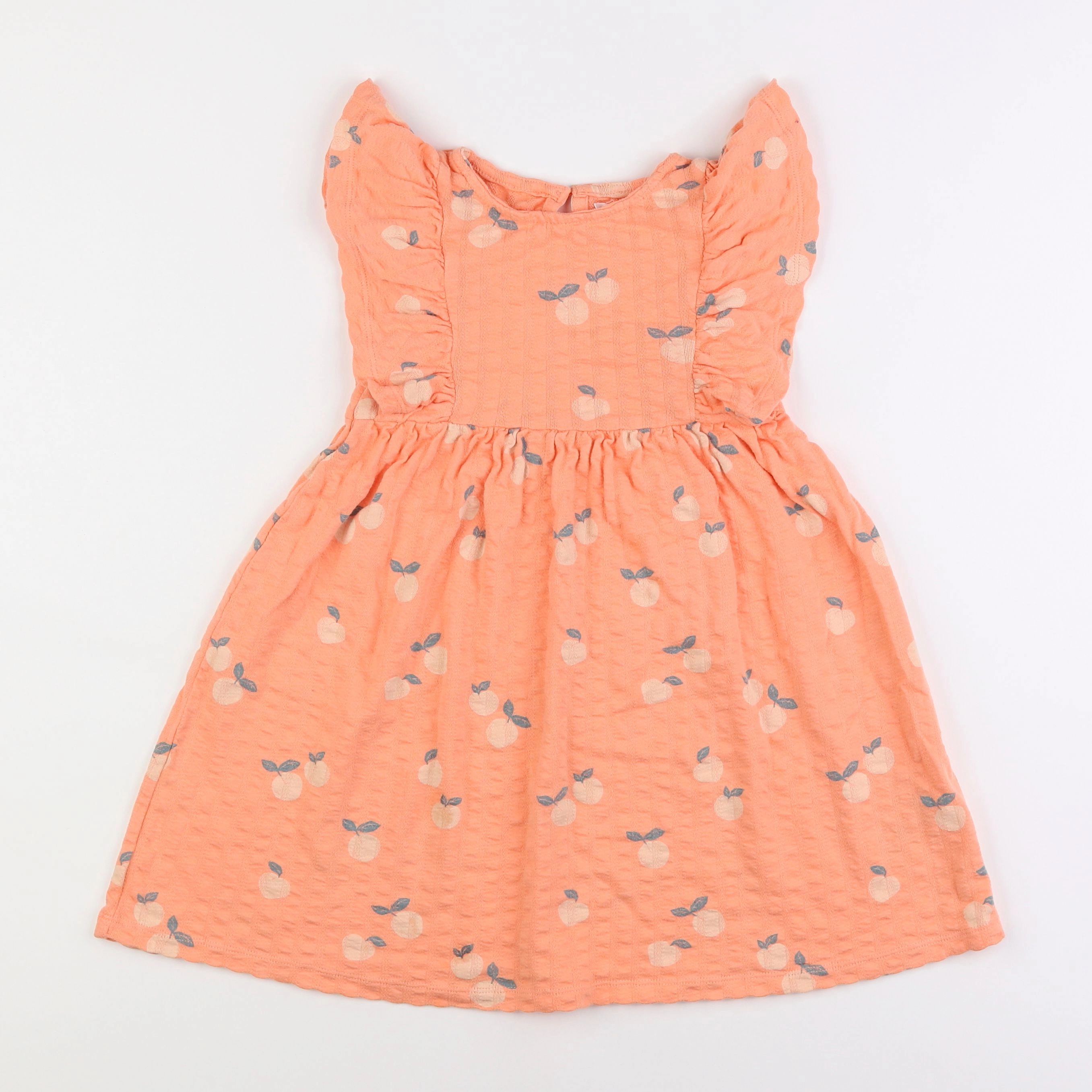 Vertbaudet - robe orange - 6 ans