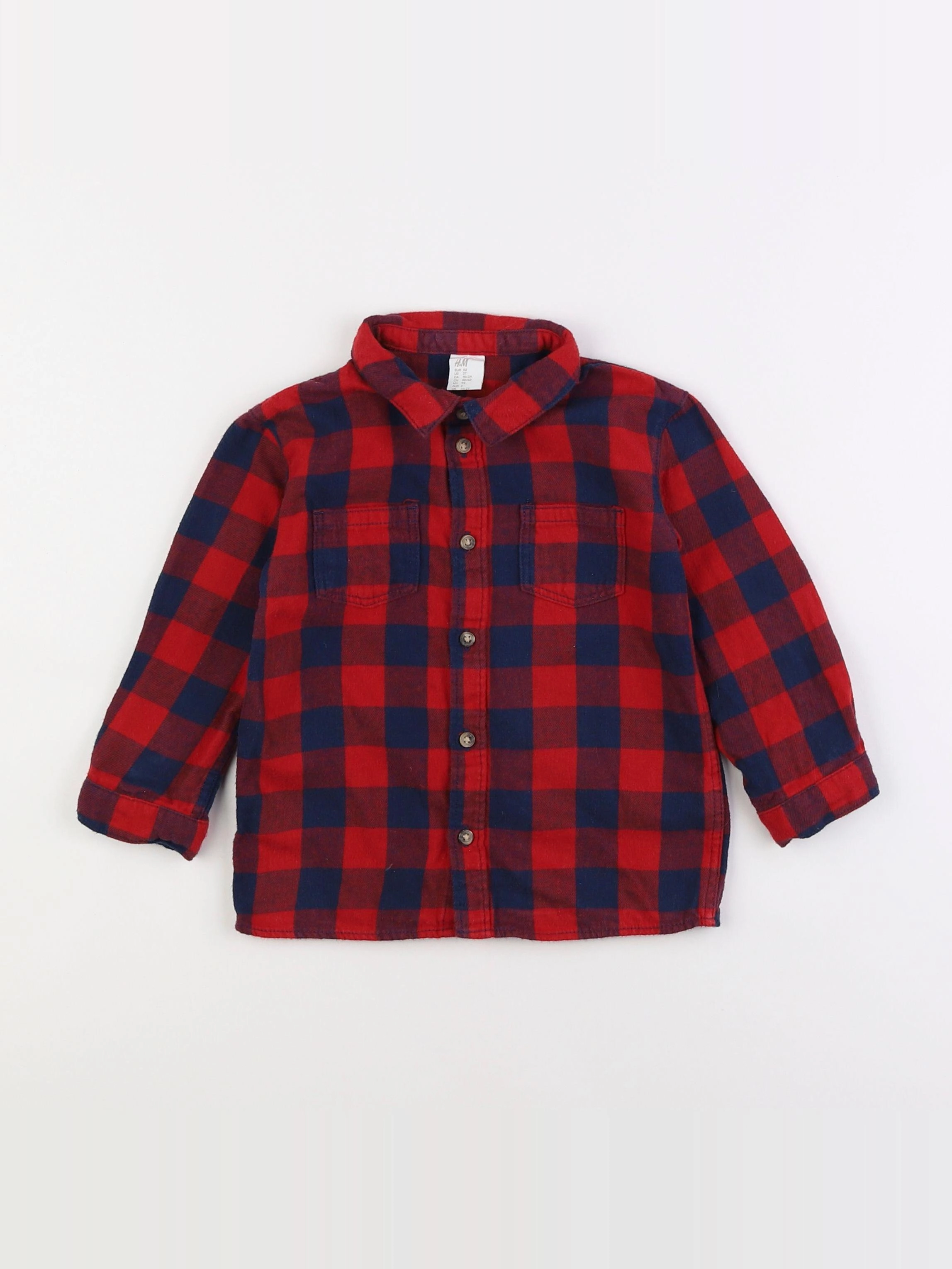 H&M - chemise rouge - 2 ans