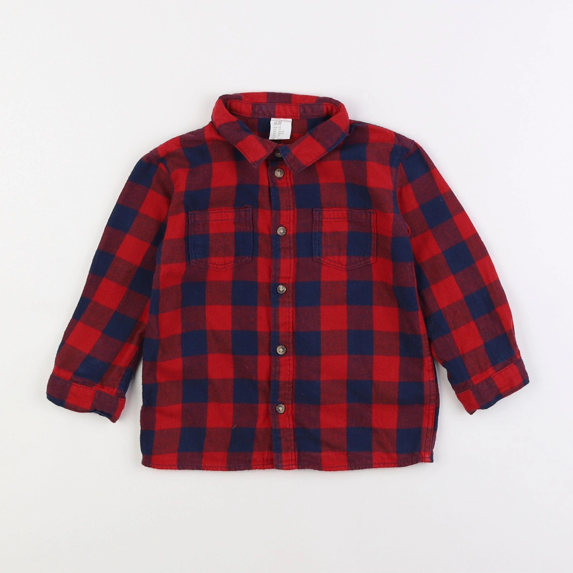 H&M - chemise rouge - 2 ans