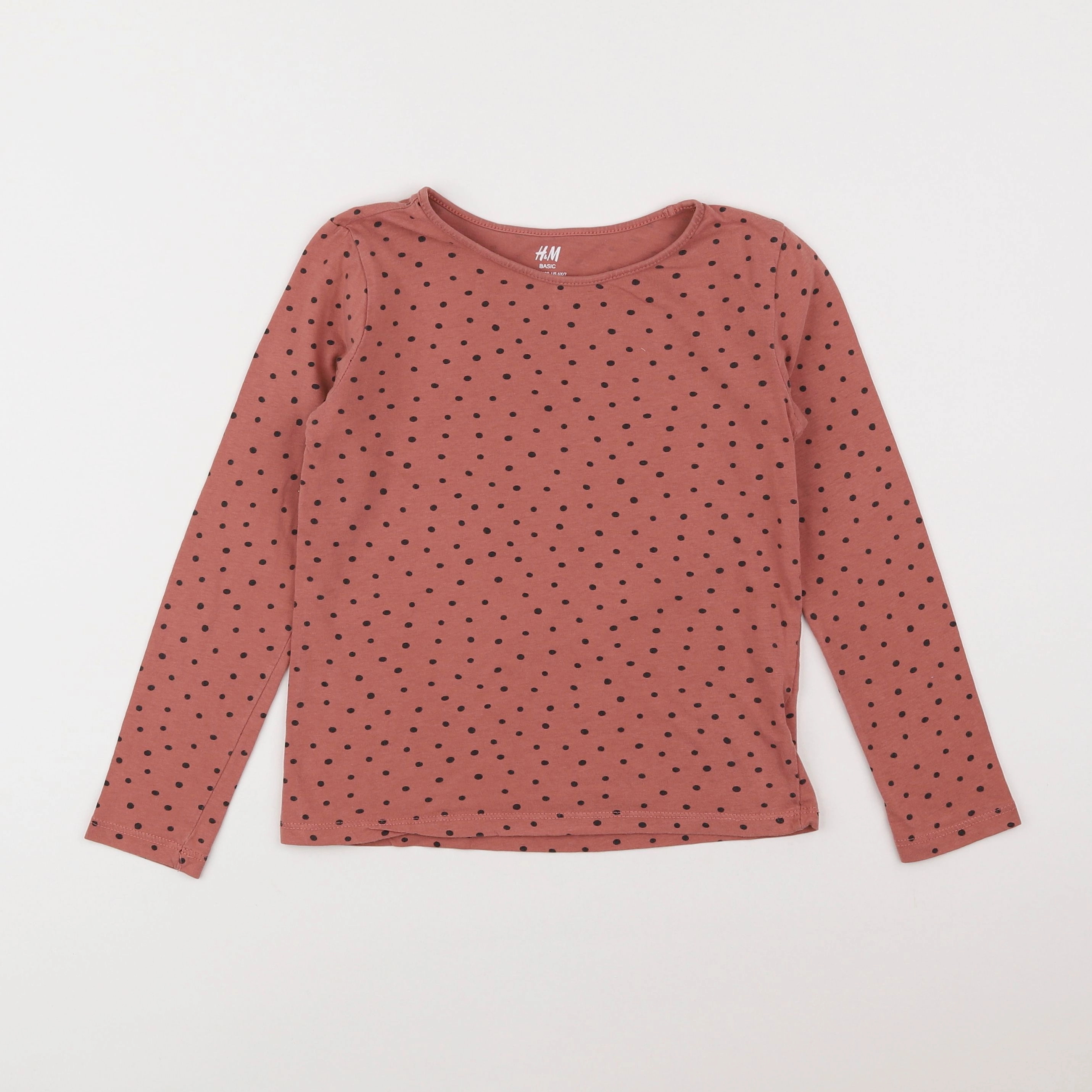 H&M - tee-shirt marron - 6/8 ans