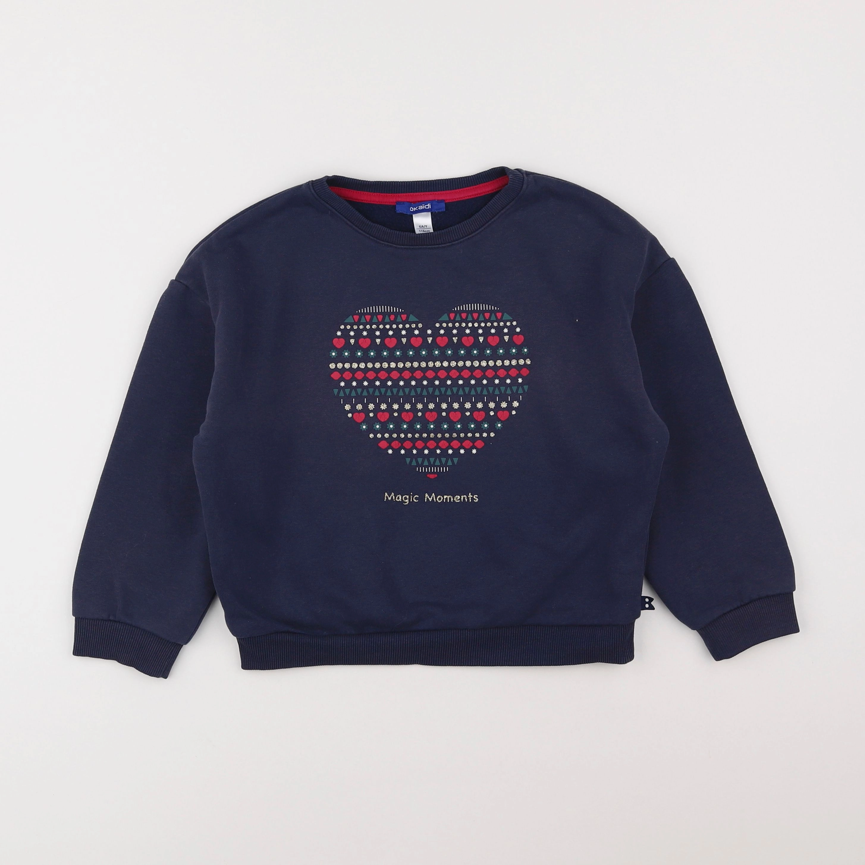 Okaidi - sweat bleu - 6 ans