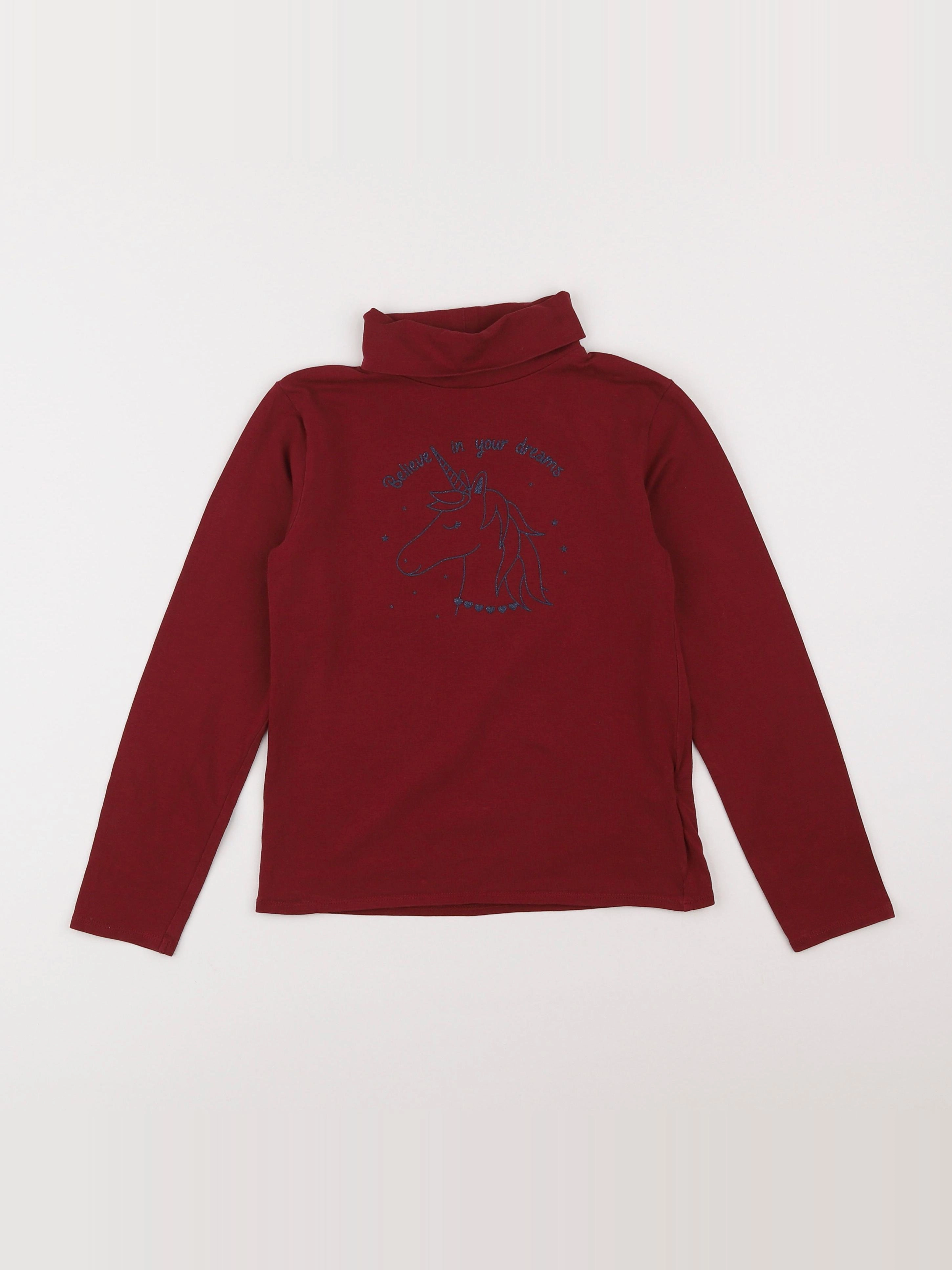 Vertbaudet - sous-pull rouge - 8 ans