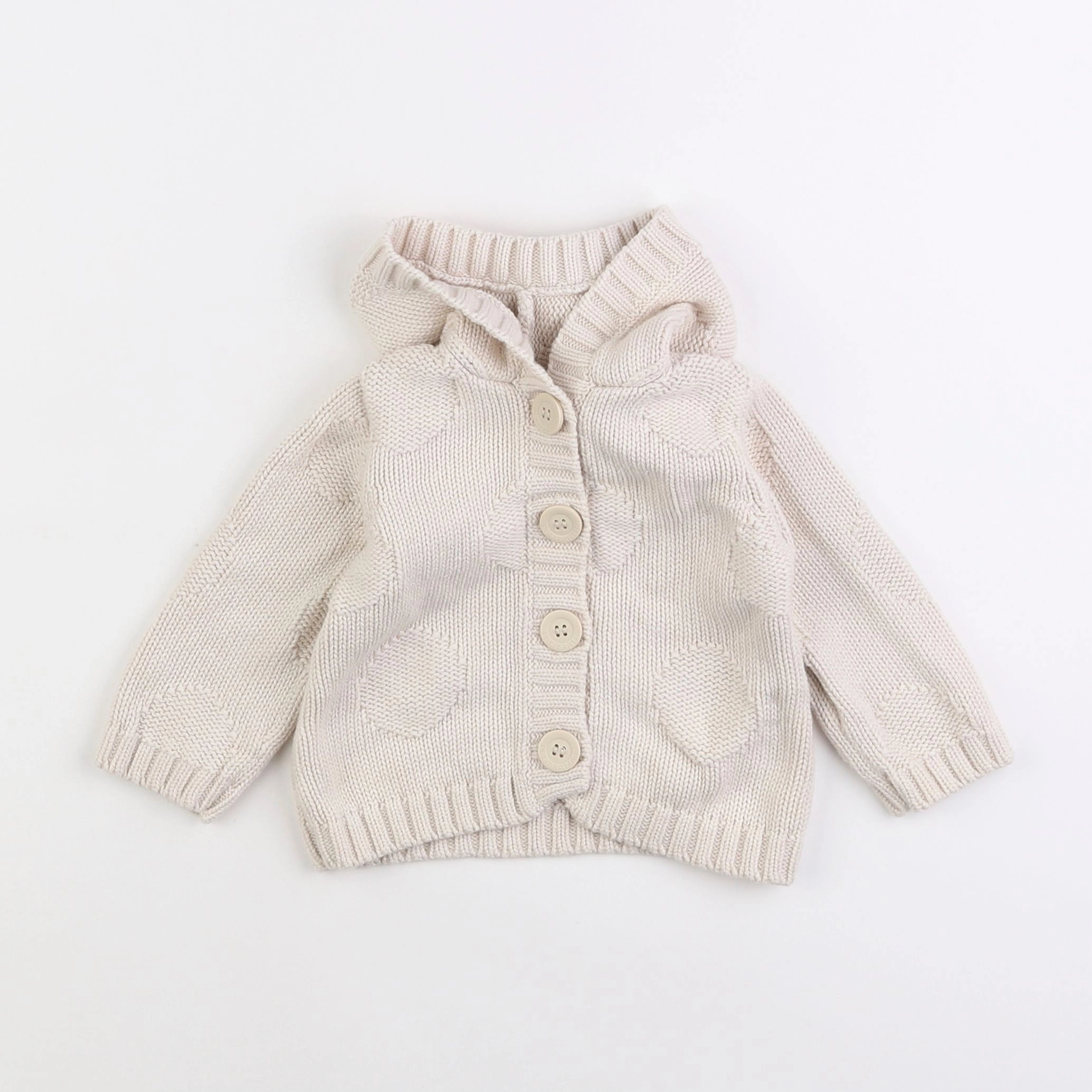 Petit Bateau - gilet beige - 12 mois