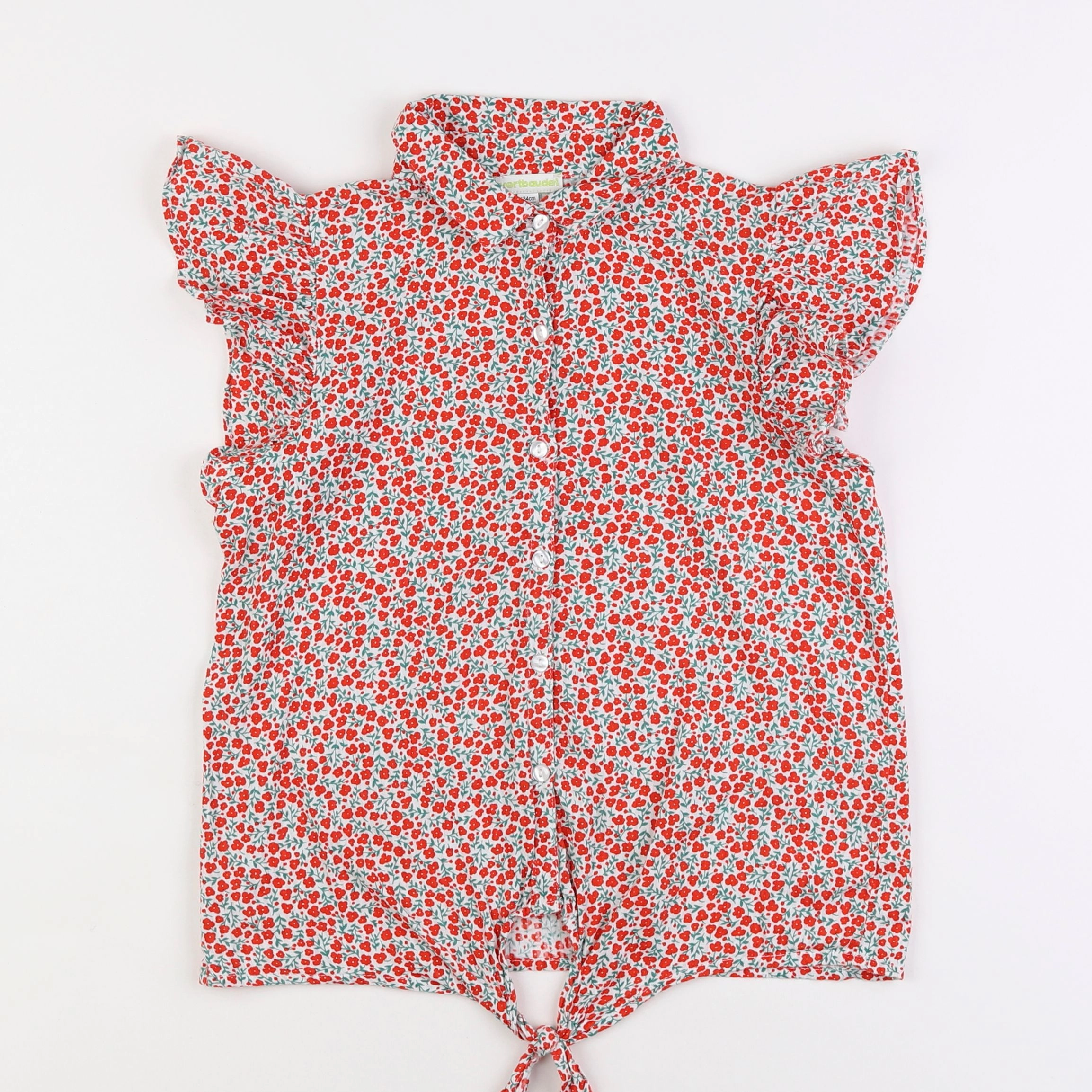 Vertbaudet - chemise rouge - 9 ans