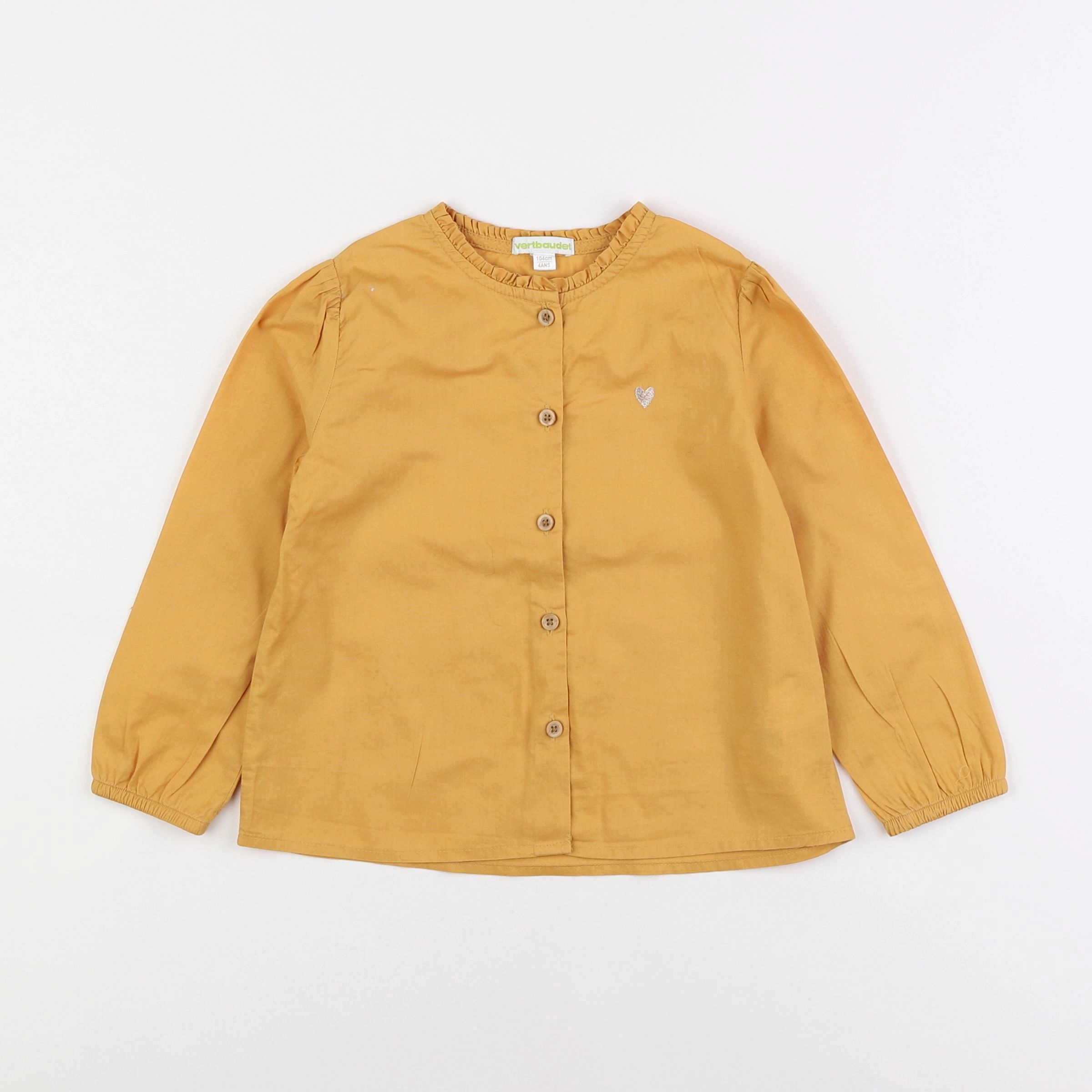 Vertbaudet - blouse jaune - 4 ans