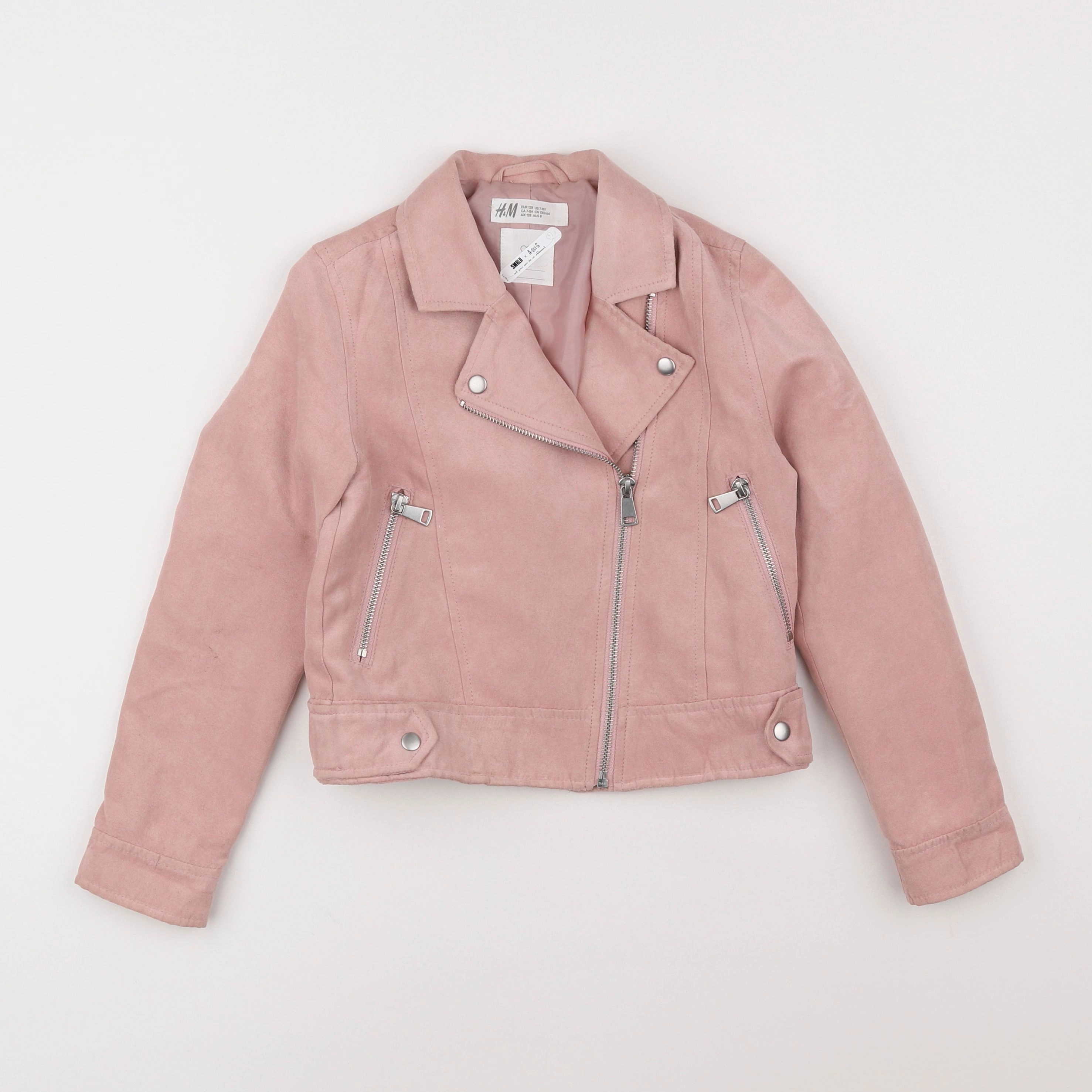 H&M - veste rose - 7/8 ans