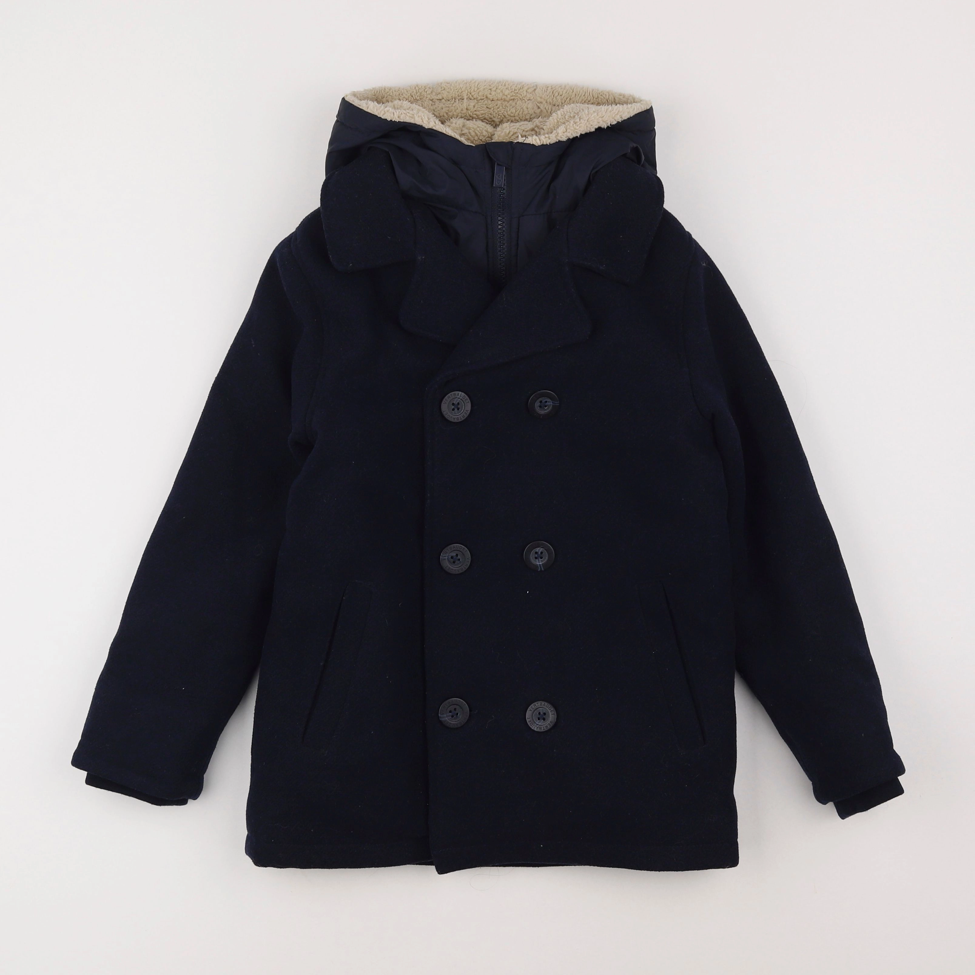 Vertbaudet - manteau bleu - 10 ans