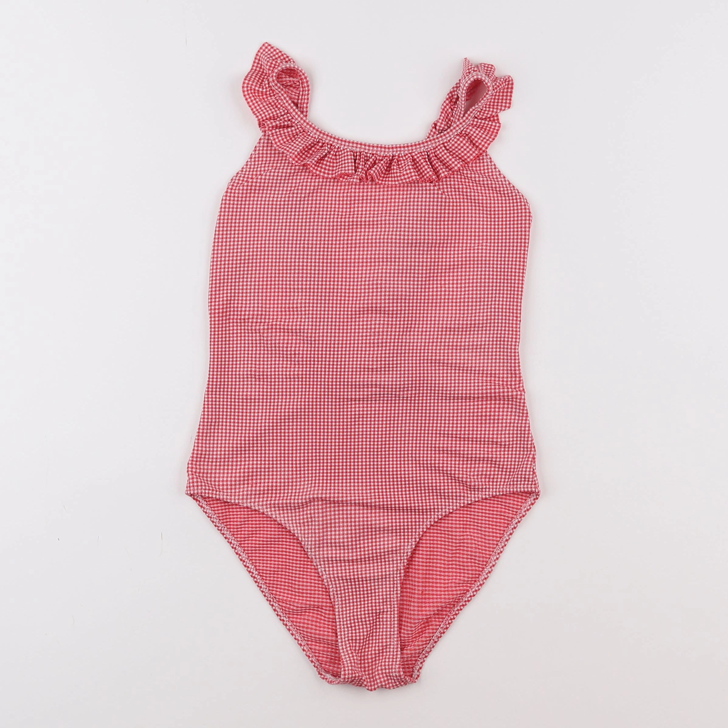 Monoprix - maillot de bain blanc, rouge - 10 ans