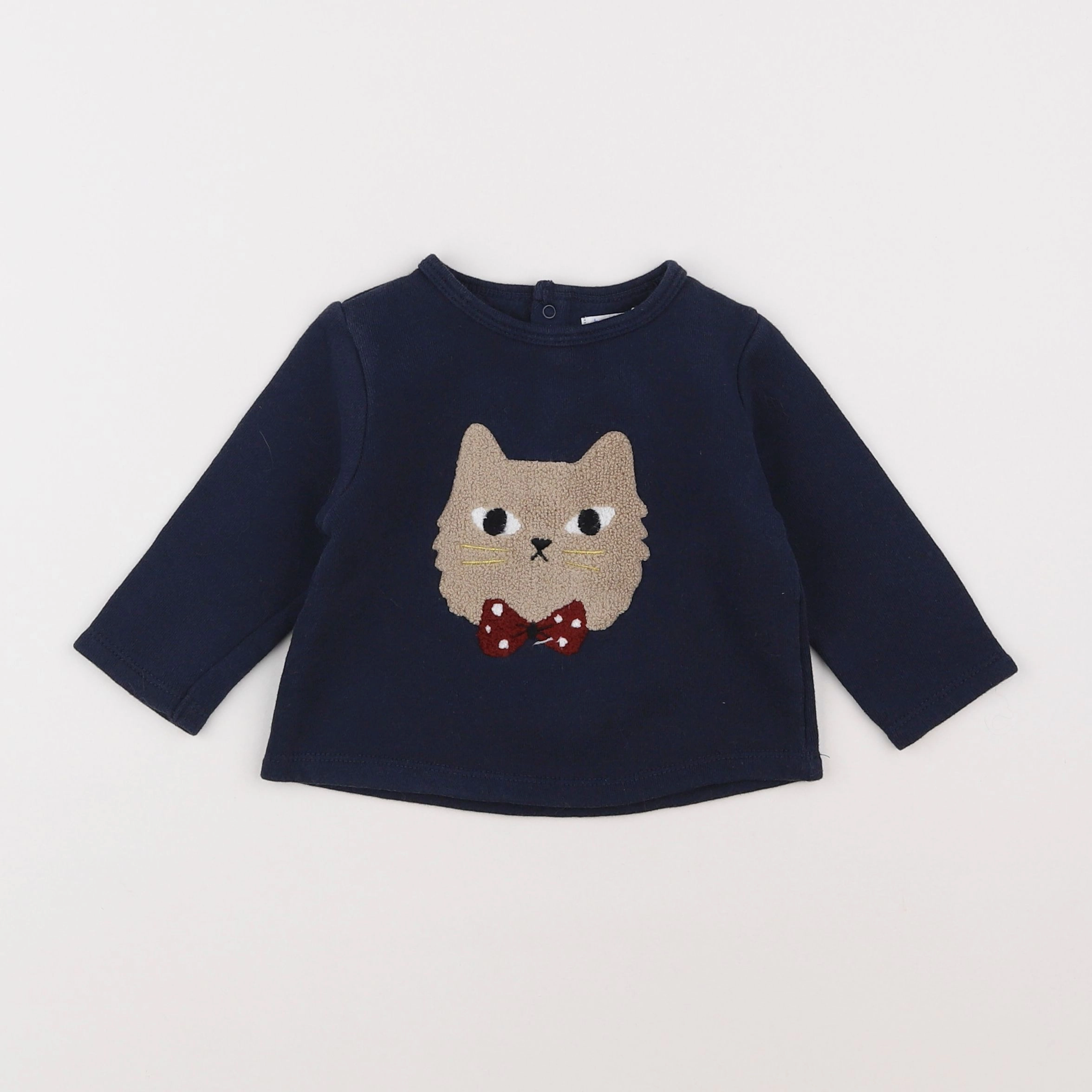 Boutchou - pull bleu - 12 mois