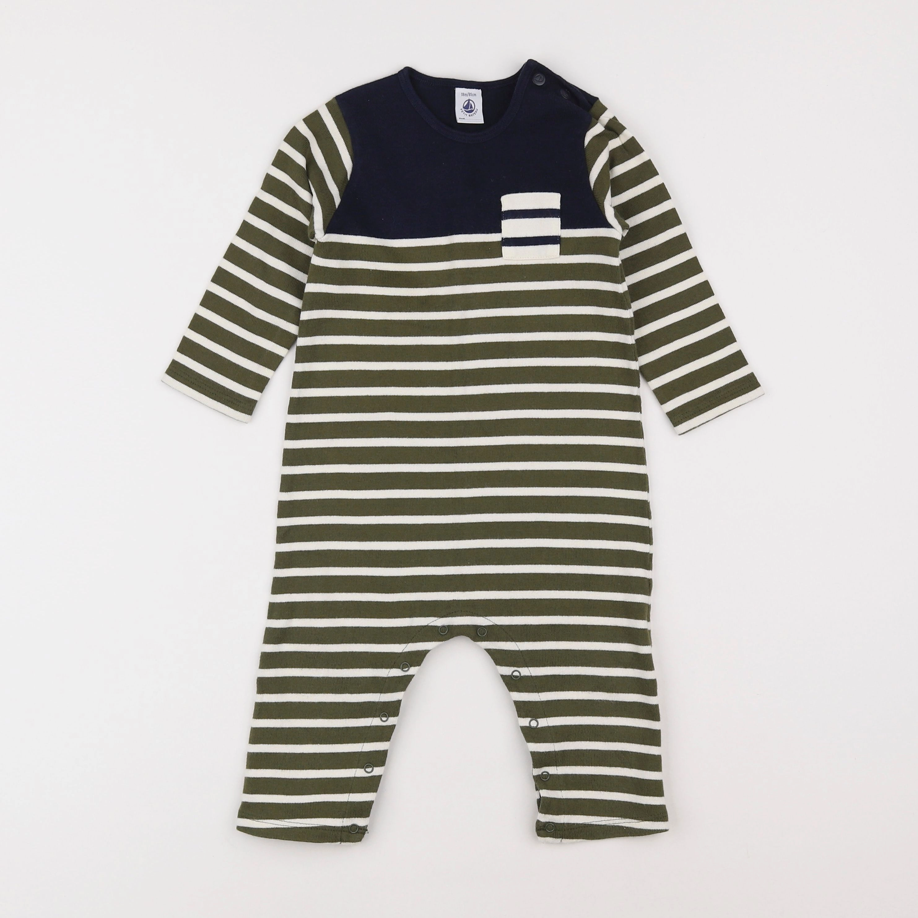 Petit Bateau - combinaison vert - 18 mois