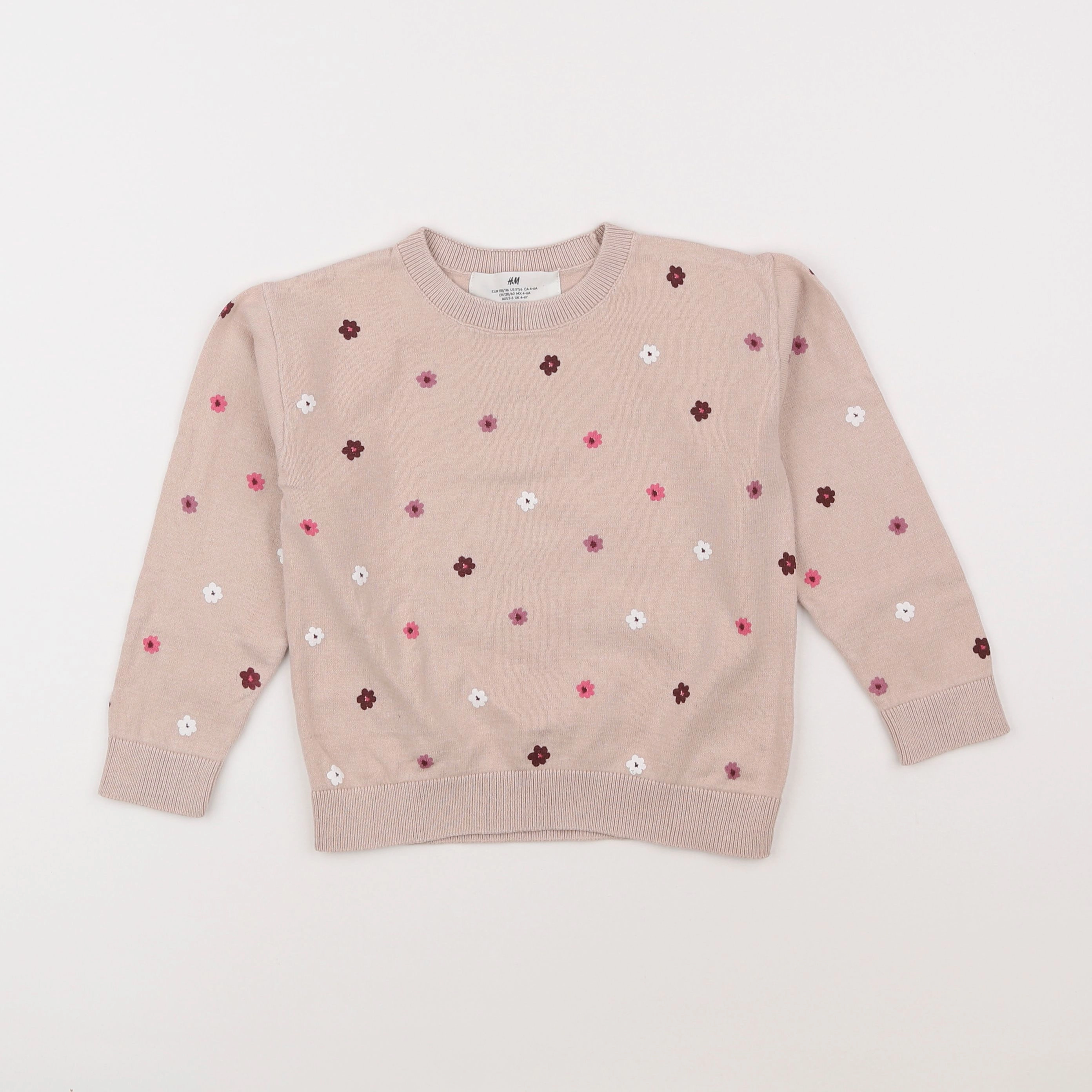 H&M - pull rose - 5/6 ans