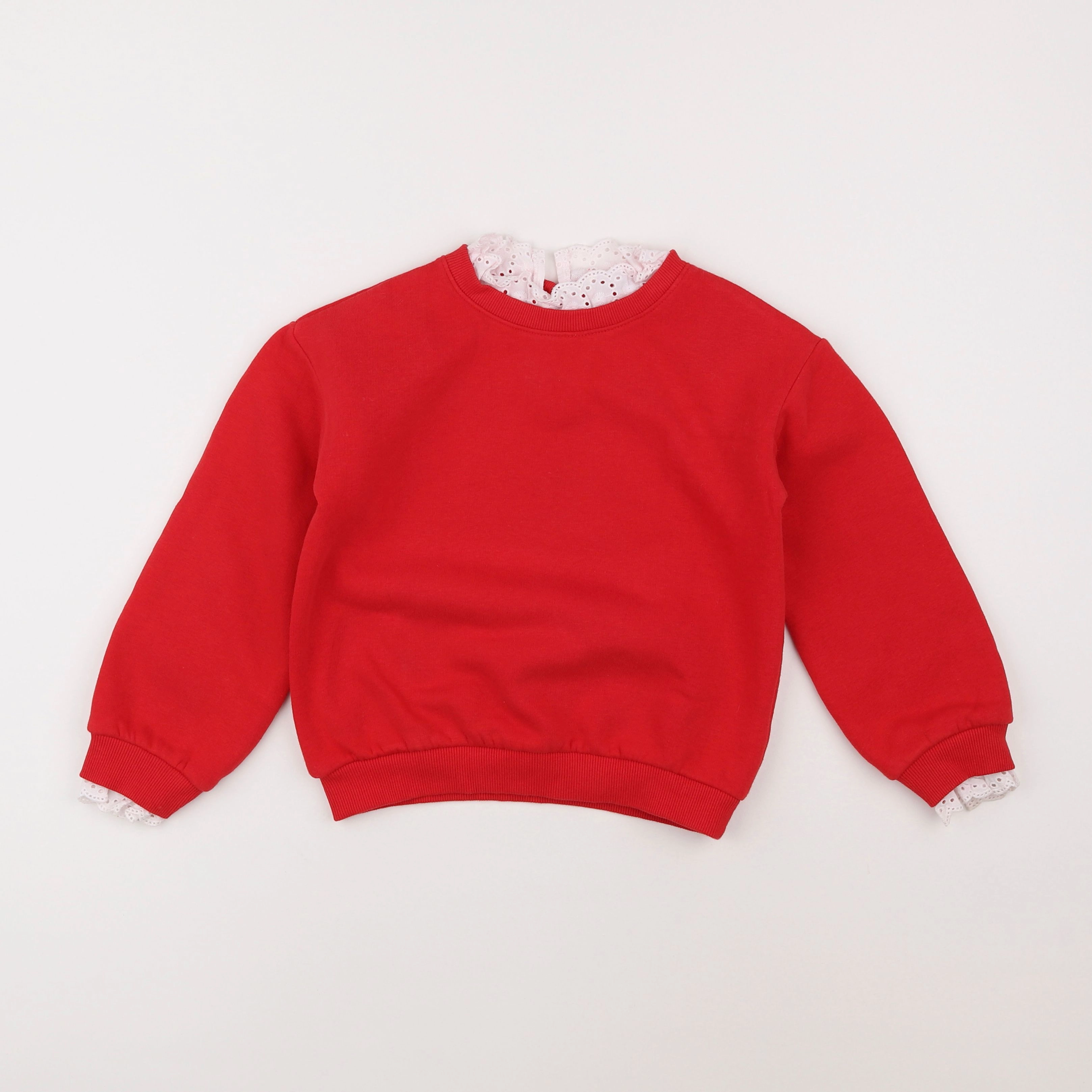 La Redoute - sweat rouge - 7 ans