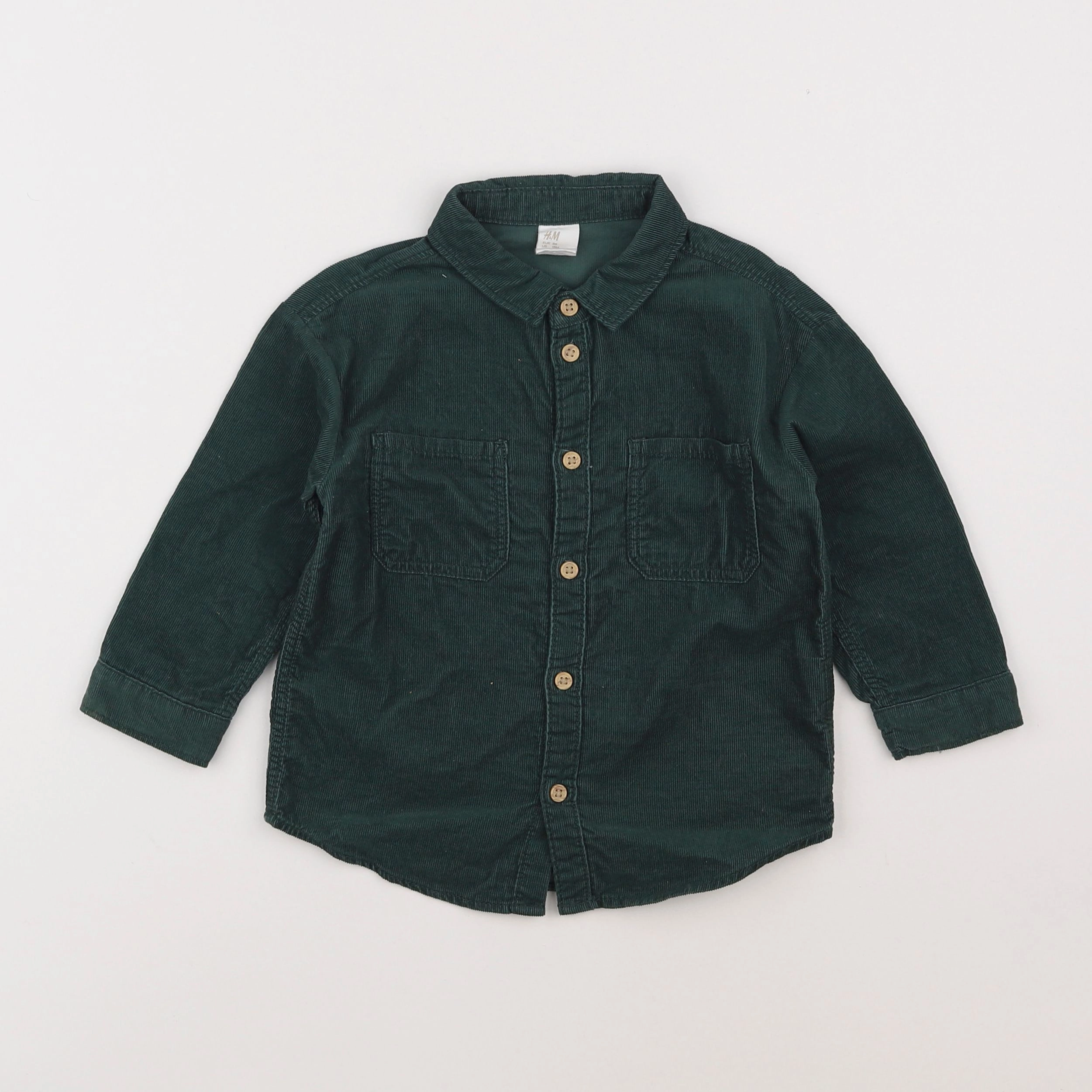 H&M - chemise vert - 12/18 mois