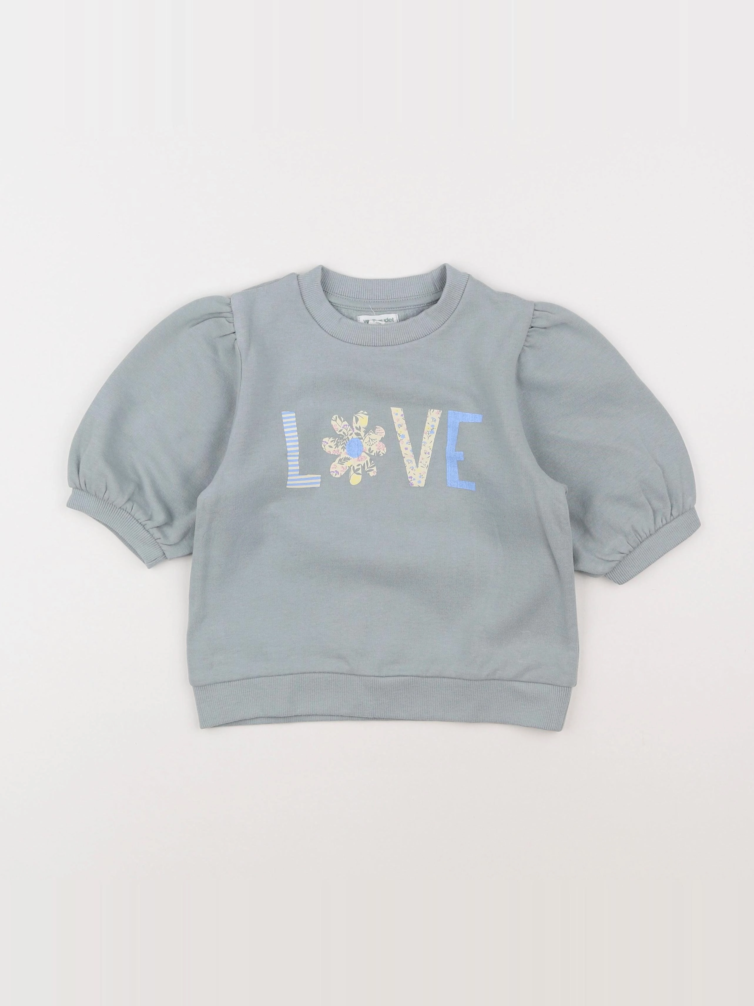 Vertbaudet - sweat bleu - 6 ans