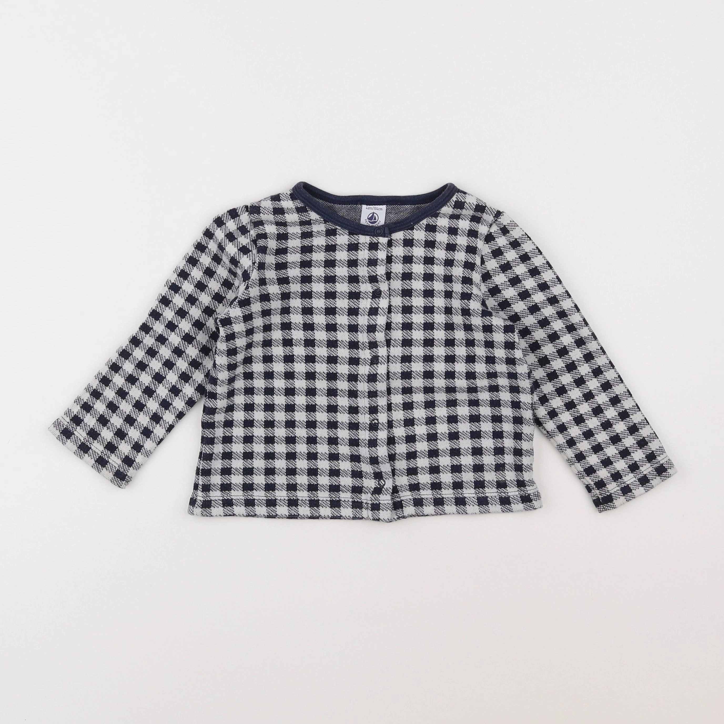 Petit Bateau - gilet bleu - 4 ans