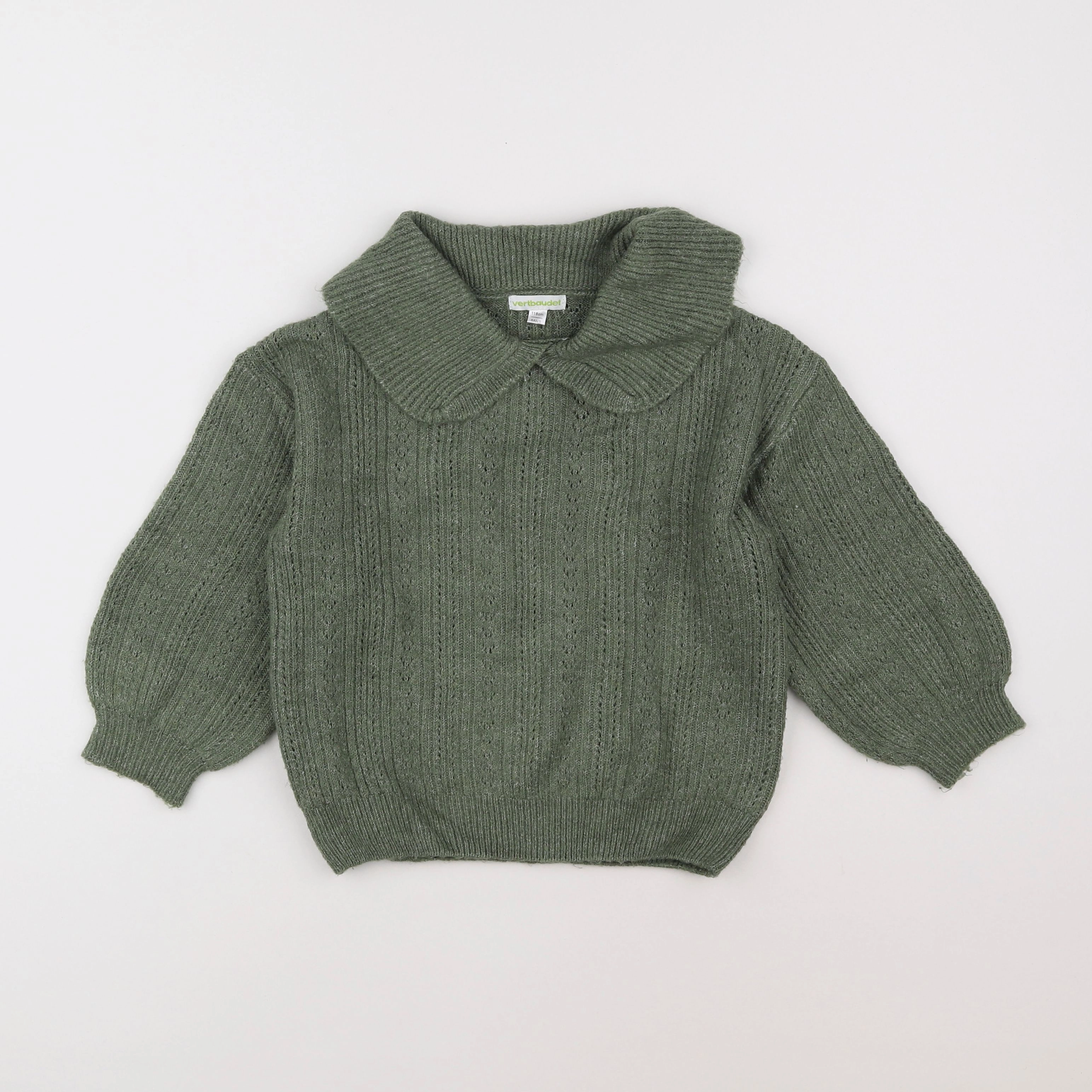 Vertbaudet - pull vert - 6 ans