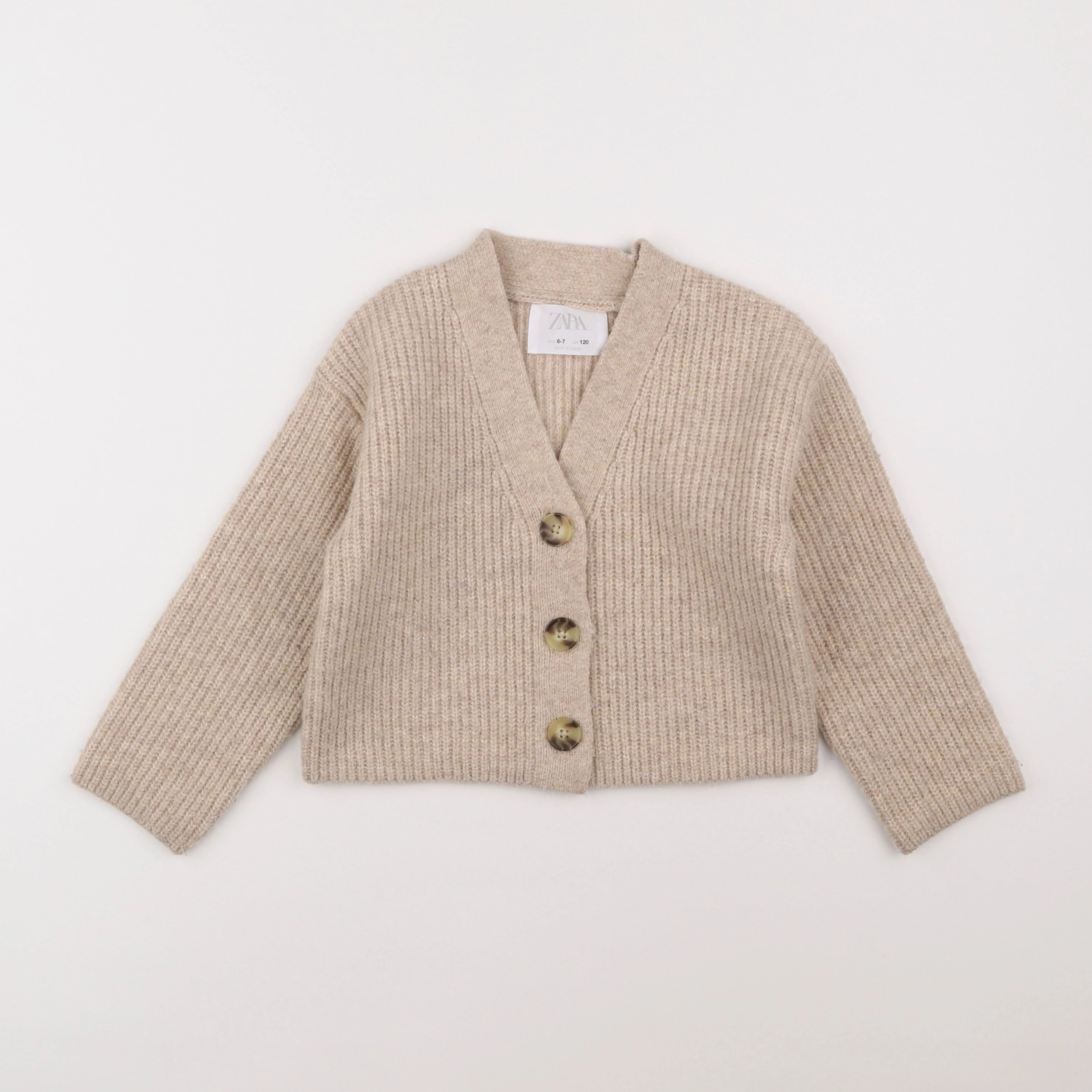 Zara - gilet beige - 6/7 ans