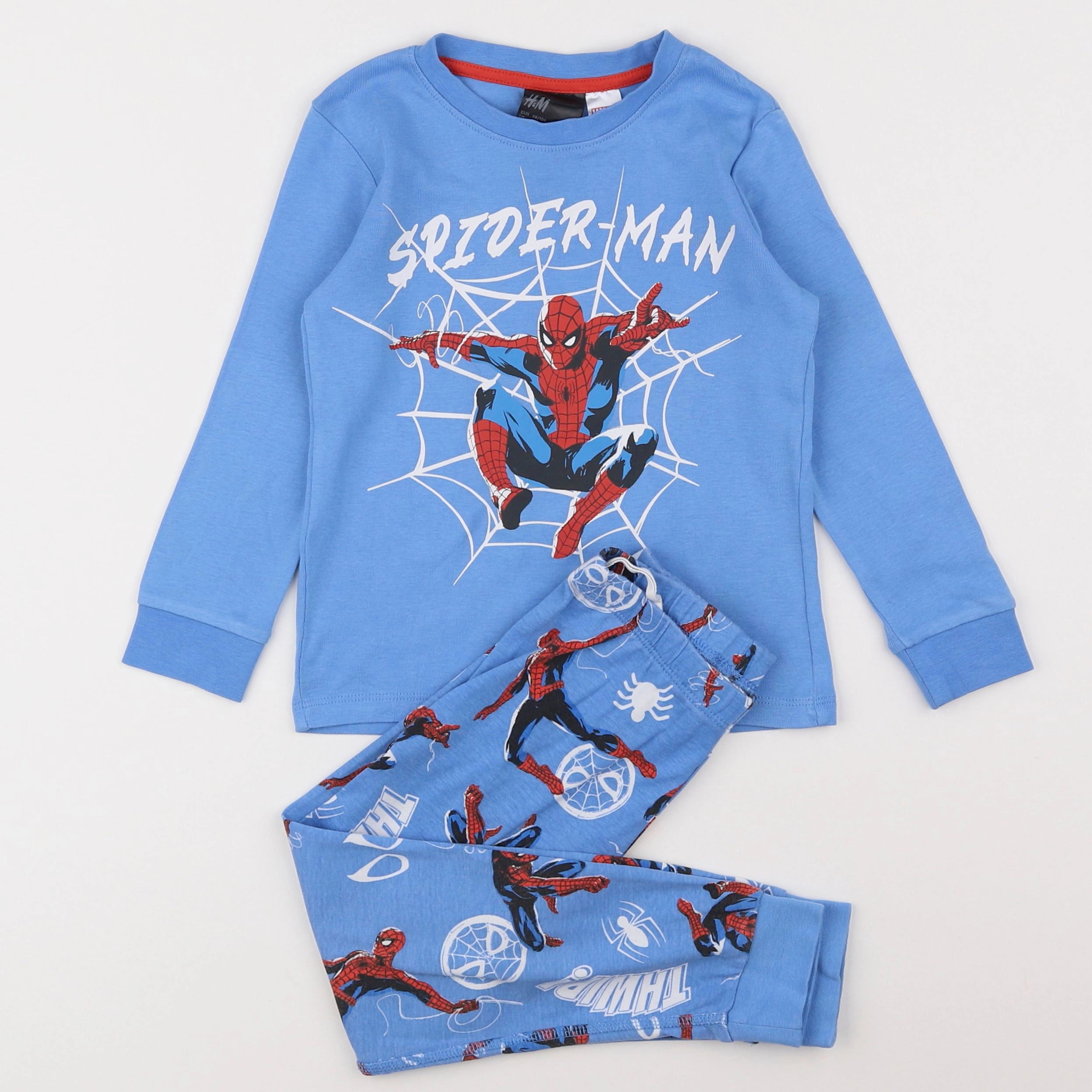 H&M - pyjama coton bleu - 2/4 ans