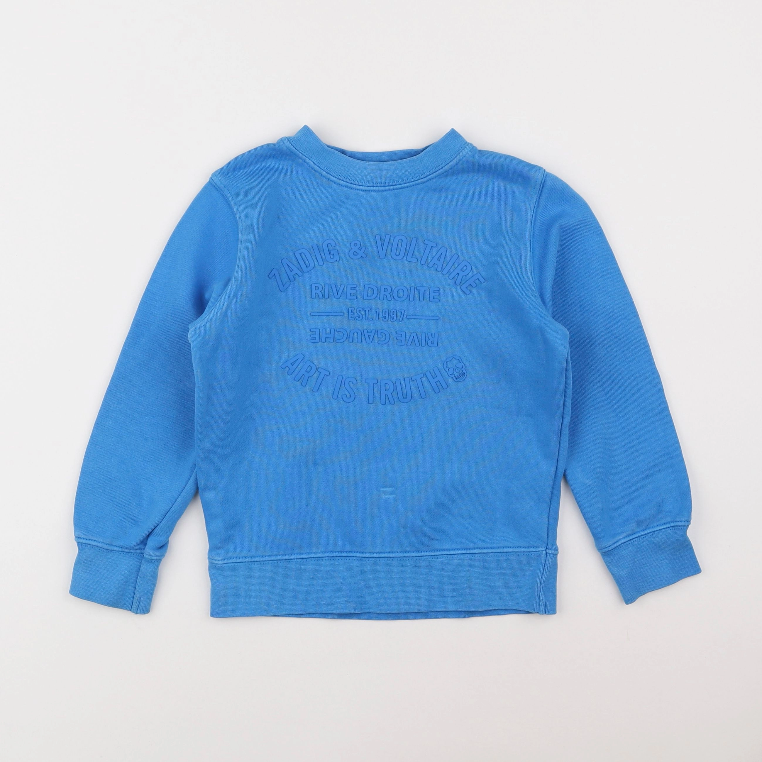 Zadig & Voltaire - sweat bleu - 5/6 ans