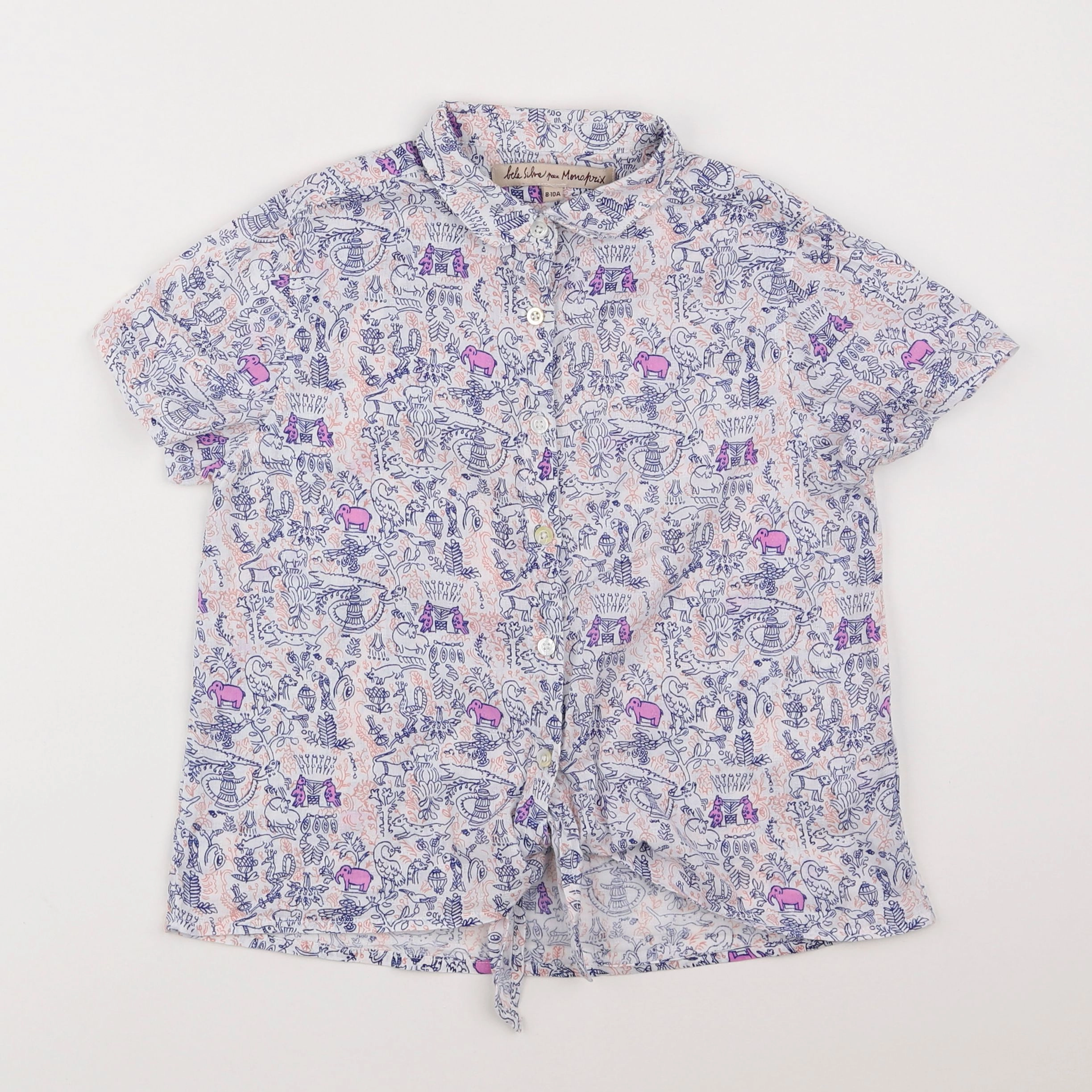 Monoprix - blouse multicolore - 8/10 ans