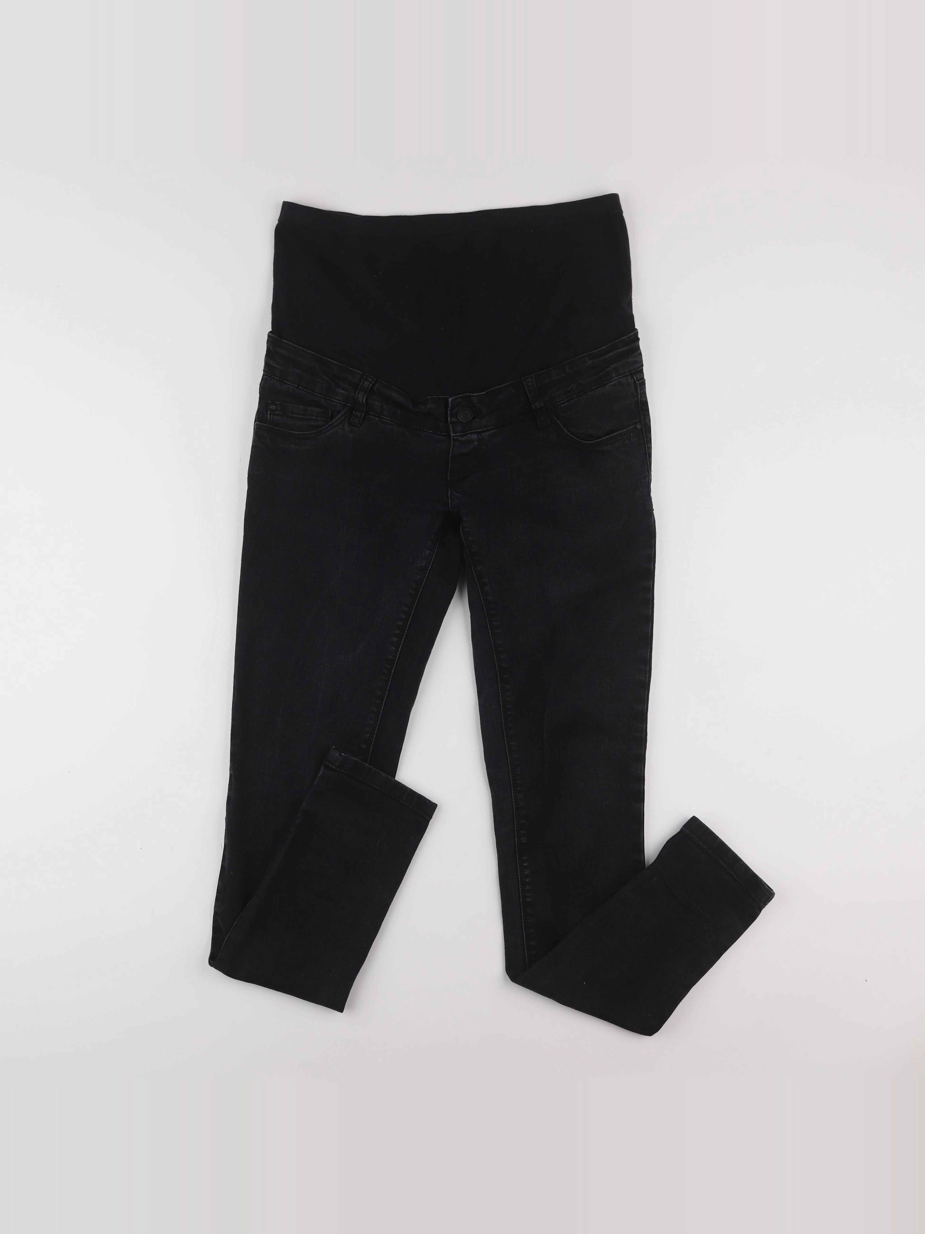 H&M - jean grossesse noir - 40